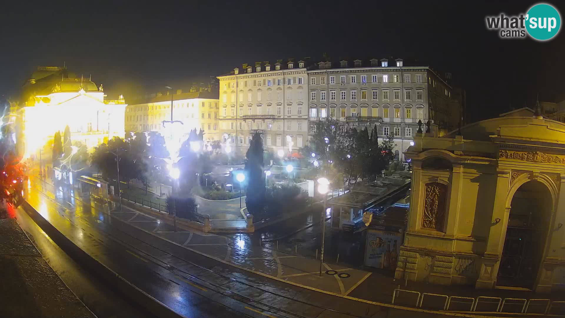 Webcam Rijeka – Park et Théâtre national croate Ivan pl. Zajc