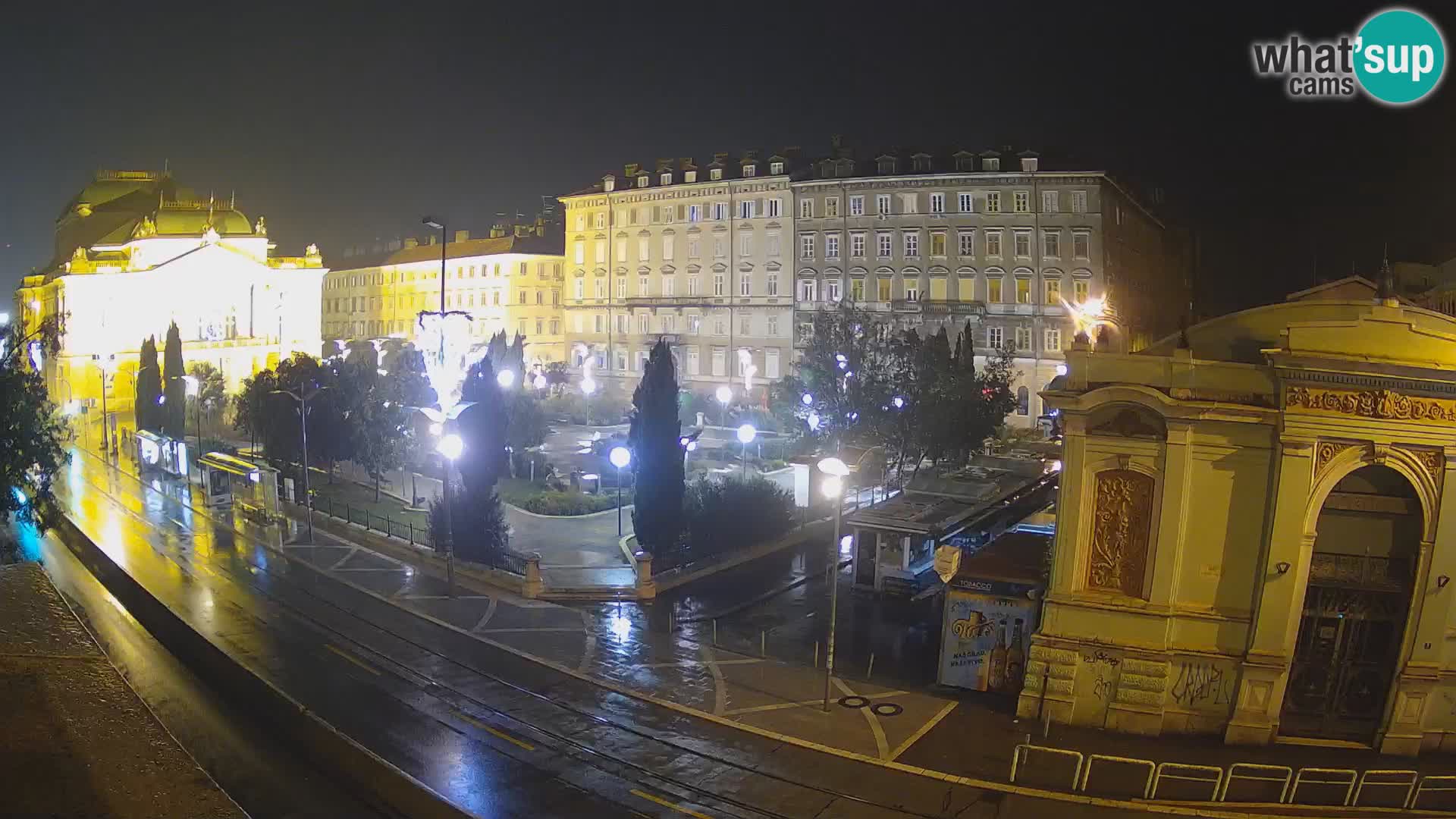 Webcam Rijeka – Parque i Teatro Nacional Croato Ivan pl. Zajc