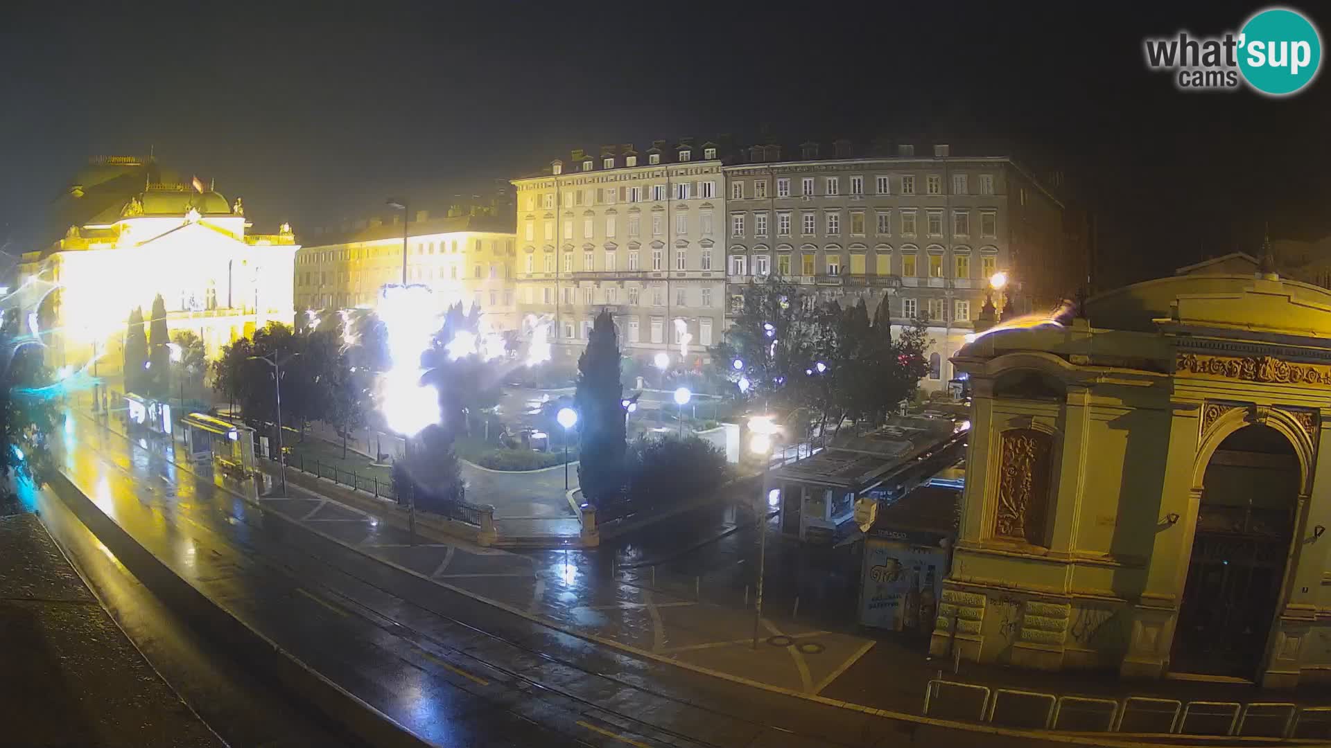 Webcam Rijeka – Park et Théâtre national croate Ivan pl. Zajc