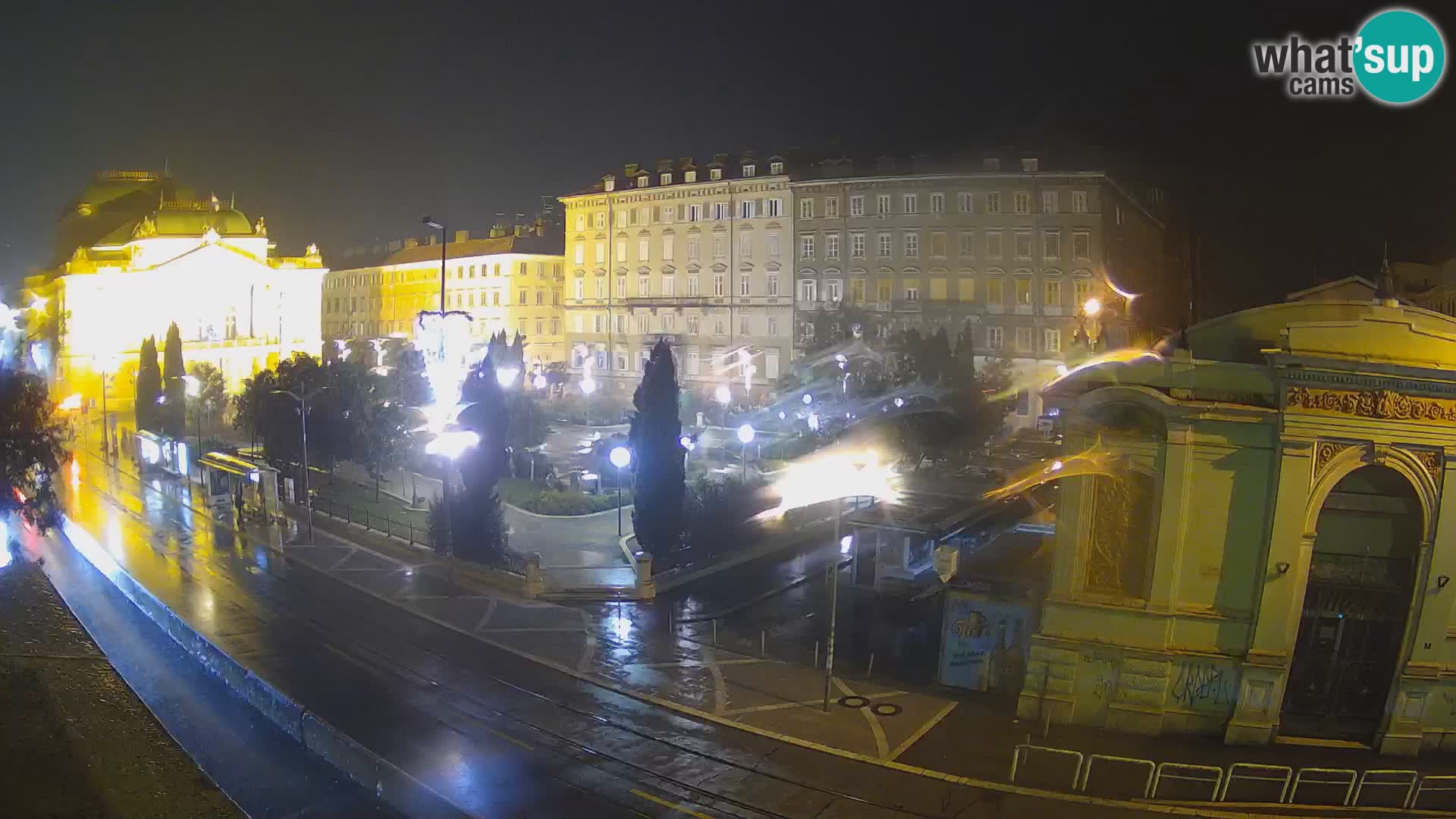 Webcam Rijeka – Park et Théâtre national croate Ivan pl. Zajc