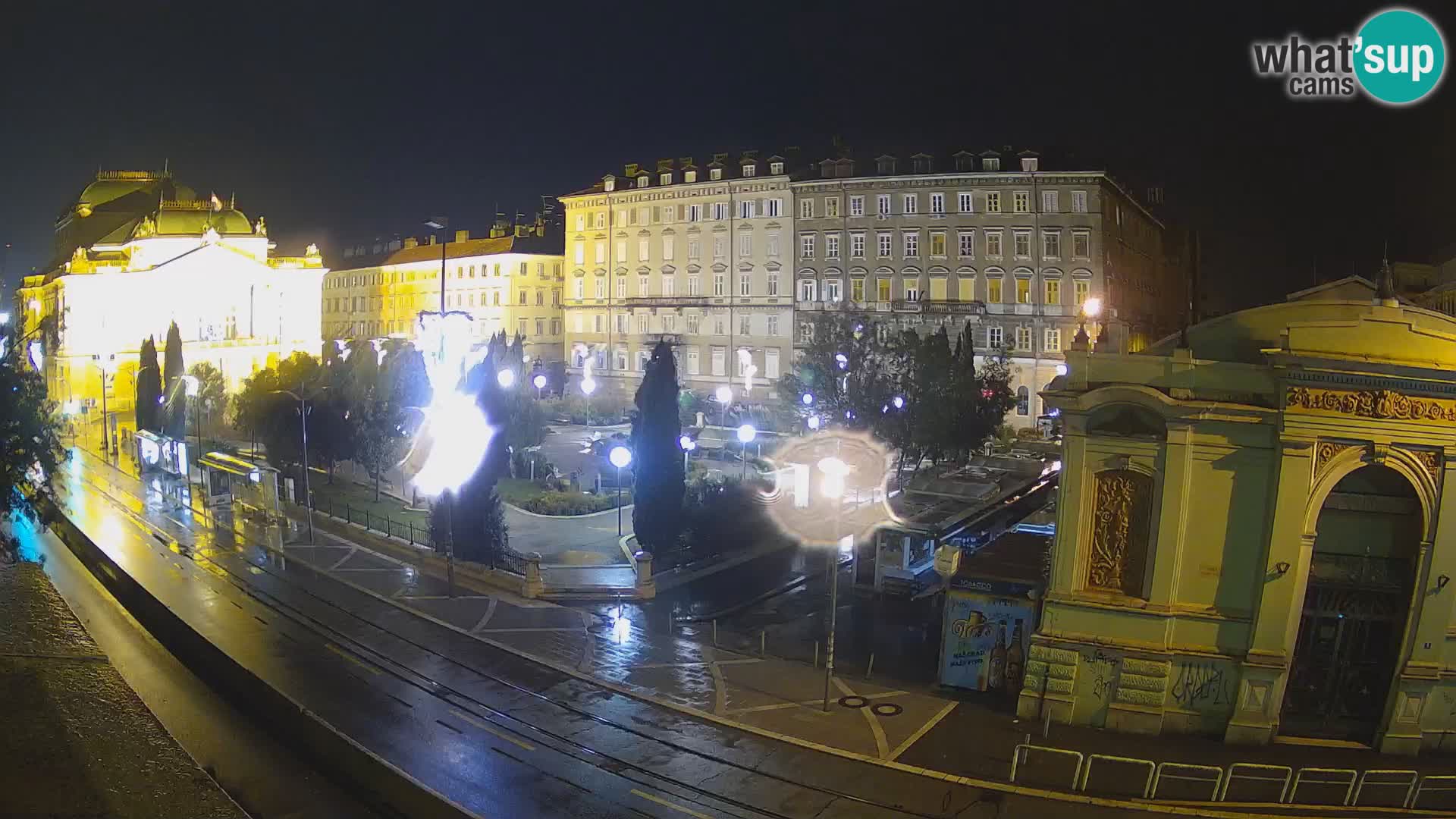 Webkam Rijeka – Park i Hrvatsko narodno kazalište Ivana pl. Zajc