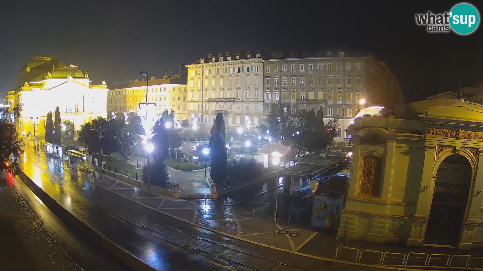 Webcam Rijeka – Park et Théâtre national croate Ivan pl. Zajc