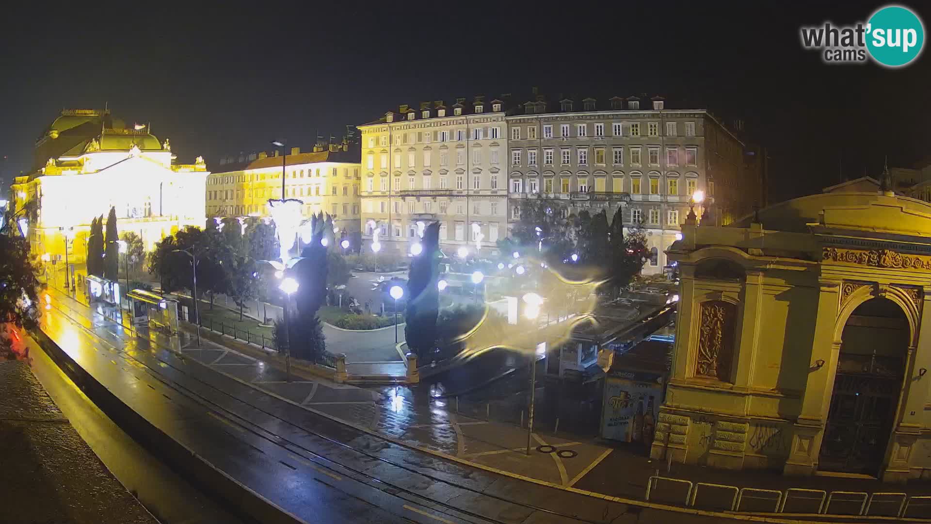 Webcam Rijeka – Park et Théâtre national croate Ivan pl. Zajc