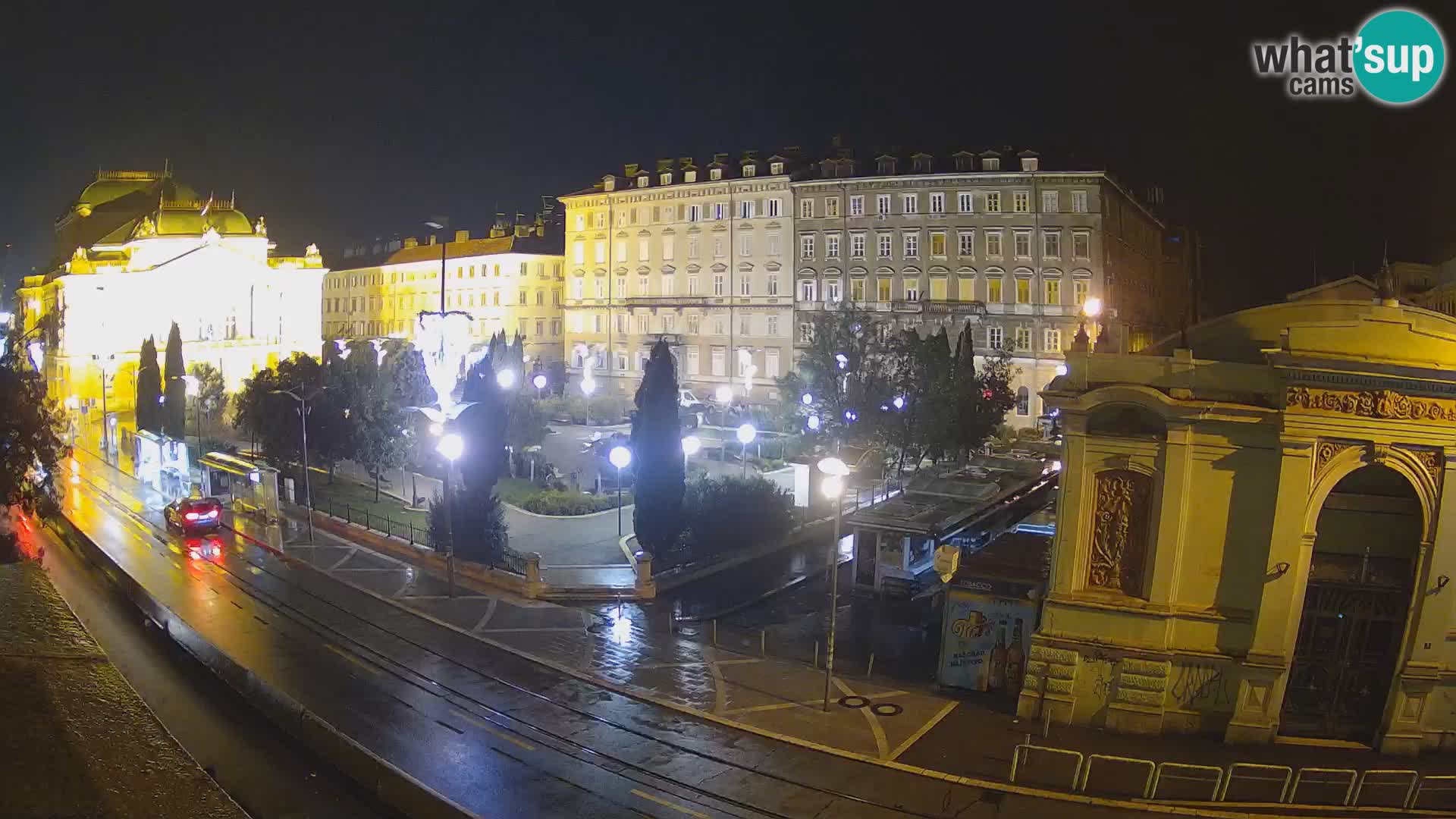 Webcam Rijeka – Park and  Croatian National Theatre Ivan pl. Zajc