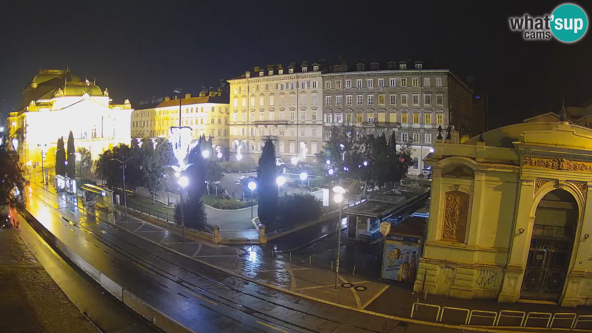 Webcam Fiume – Parco e Teatro nazionale Croato Ivan pl. Zajc