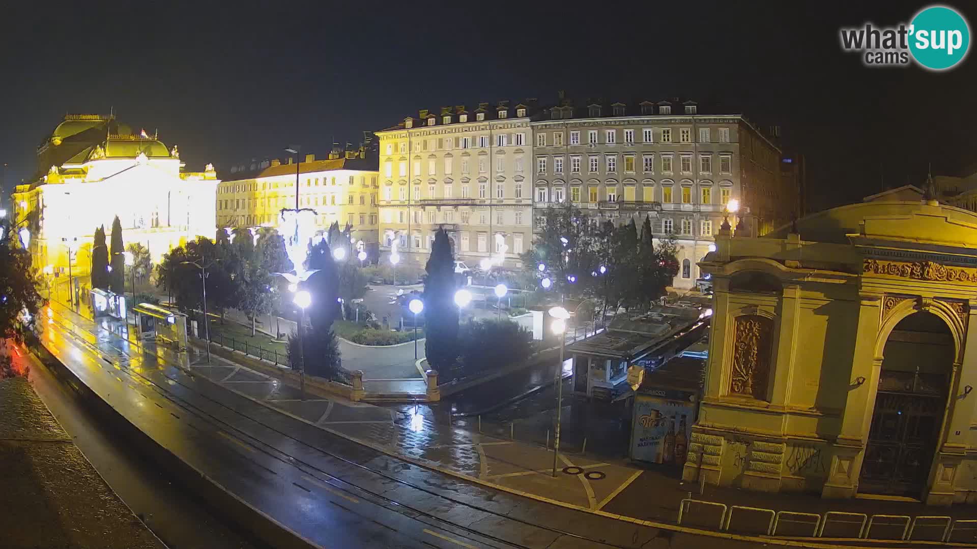 Webcam Rijeka – Park and  Croatian National Theatre Ivan pl. Zajc