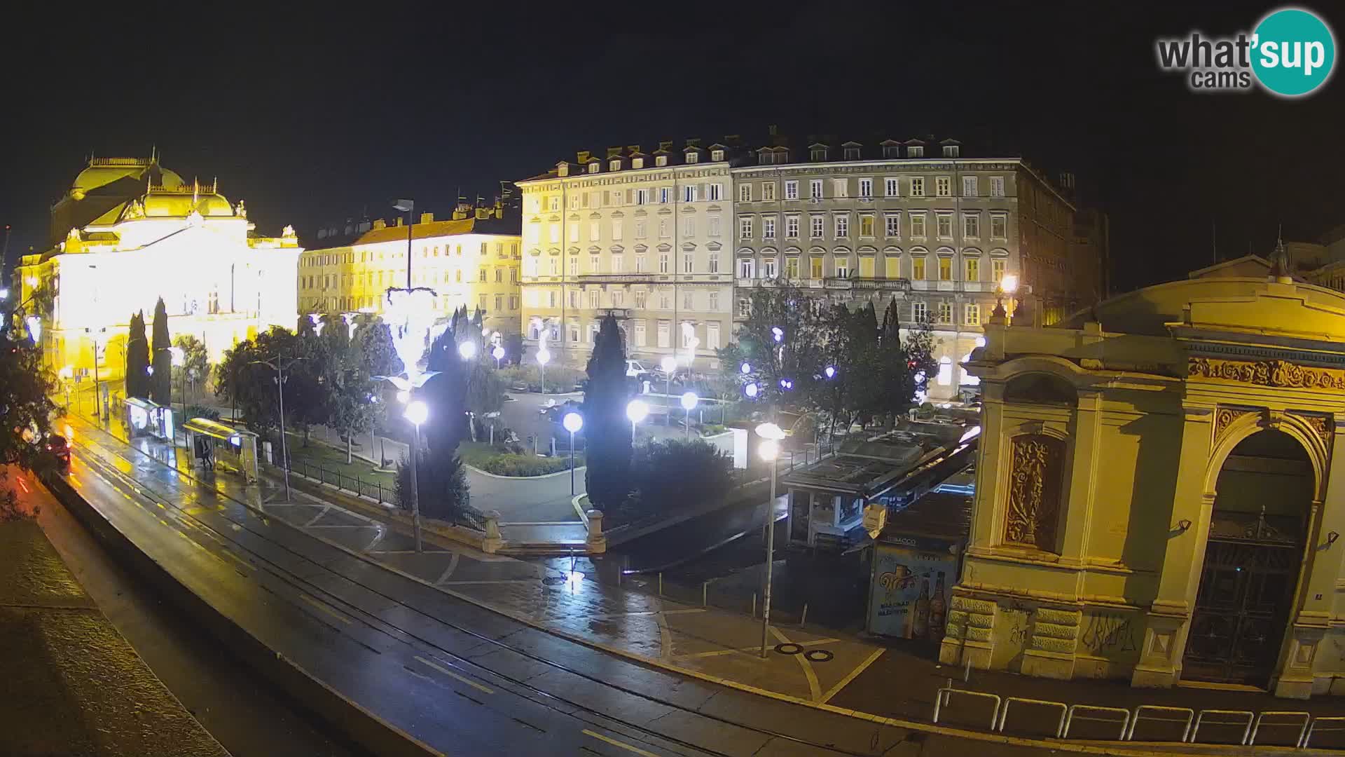 Webcam Rijeka – Park and  Croatian National Theatre Ivan pl. Zajc