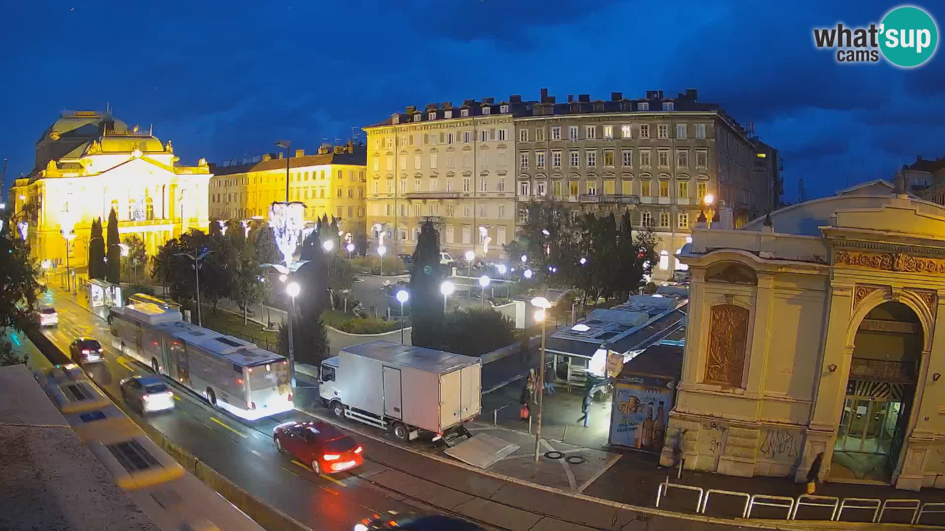 Webcam Rijeka – Park and  Croatian National Theatre Ivan pl. Zajc