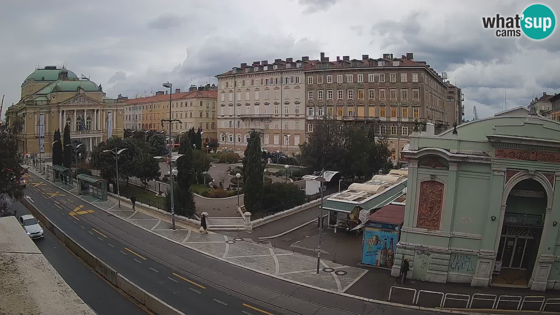 Webcam Rijeka – Parque i Teatro Nacional Croato Ivan pl. Zajc