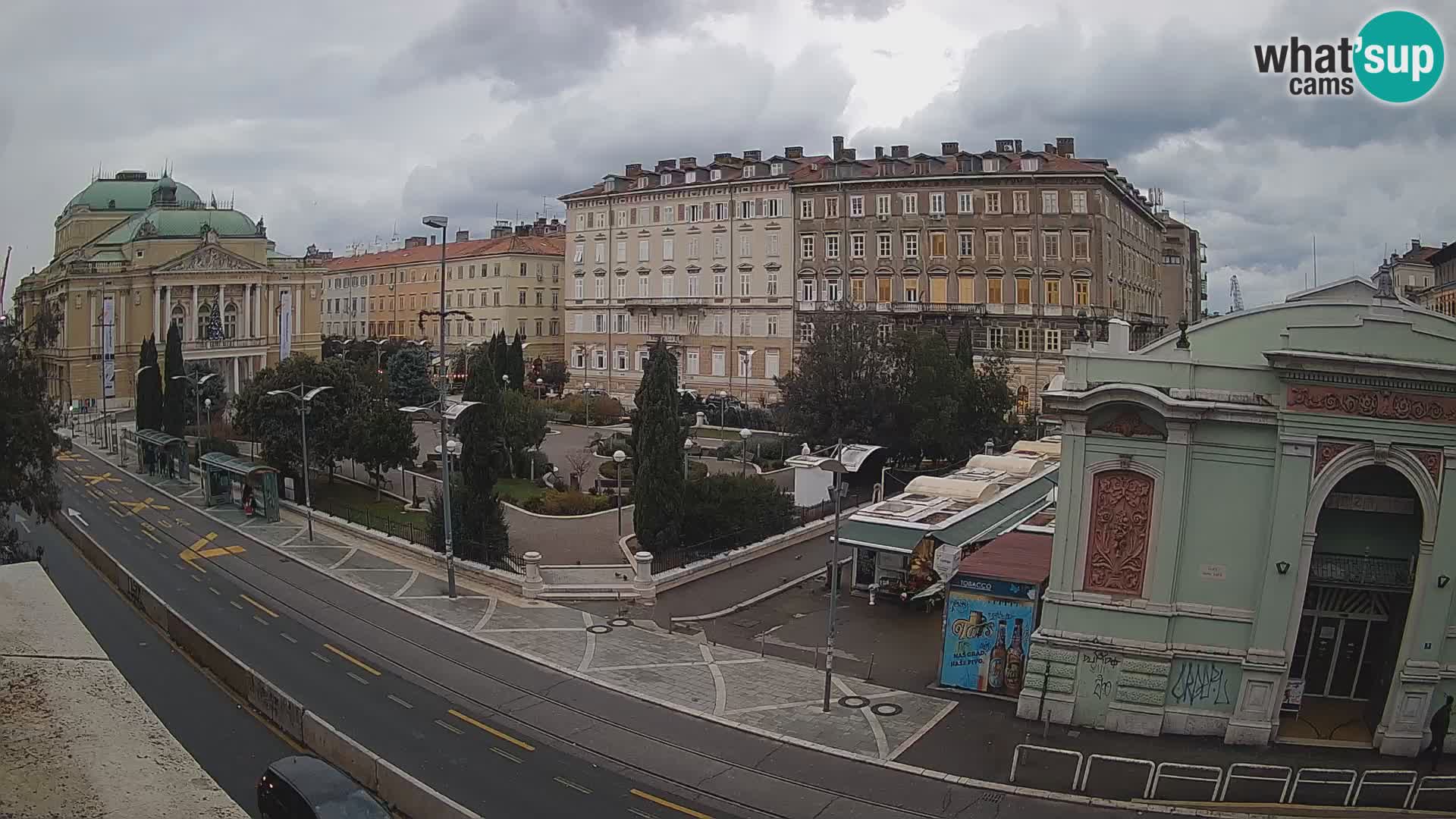 Webcam Rijeka – Park and  Croatian National Theatre Ivan pl. Zajc