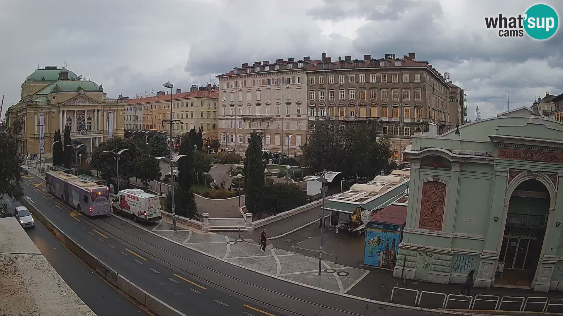 Webcam Rijeka – Park and  Croatian National Theatre Ivan pl. Zajc