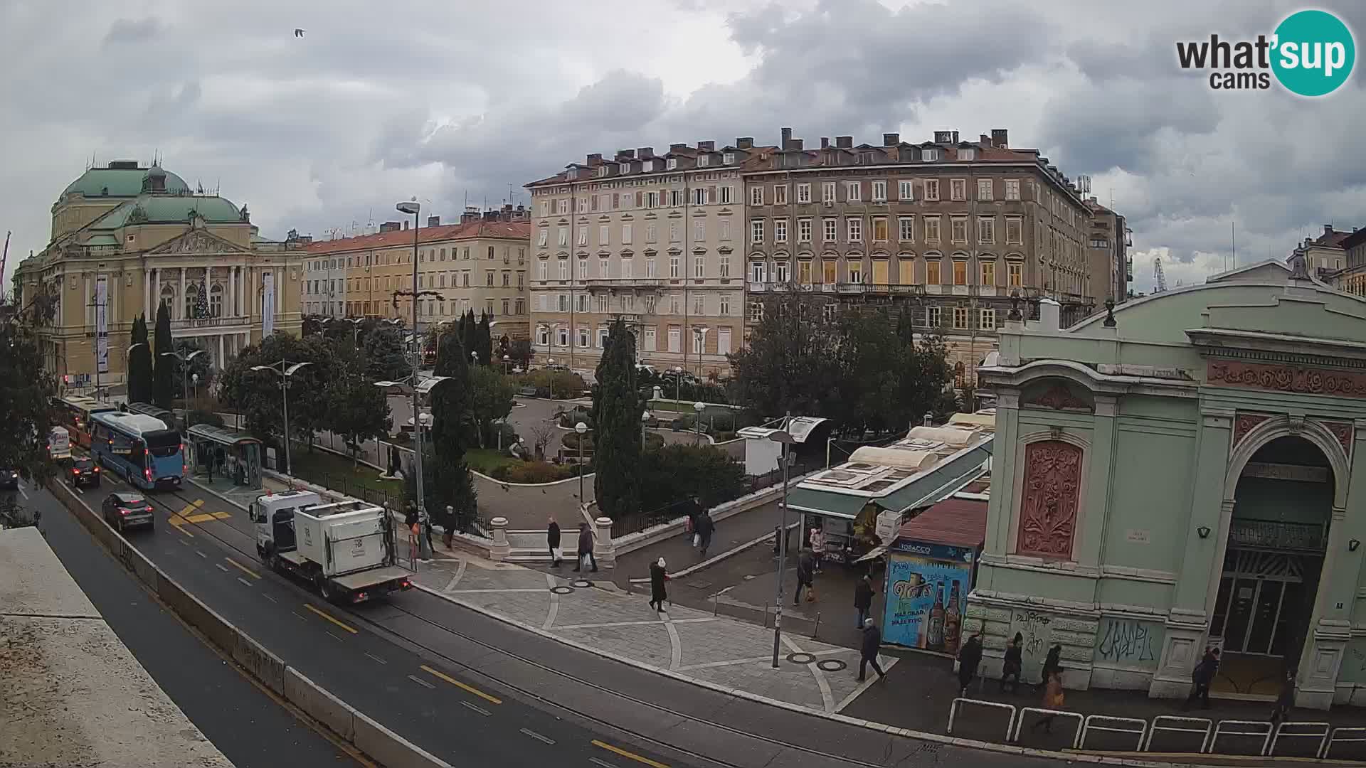 Webkam Rijeka – Park i Hrvatsko narodno kazalište Ivana pl. Zajc