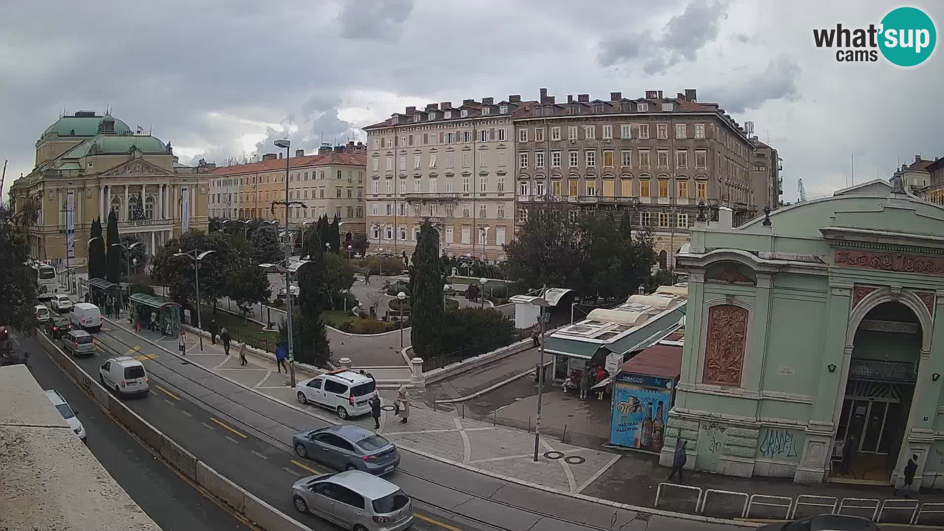 Webcam Rijeka – Park and  Croatian National Theatre Ivan pl. Zajc