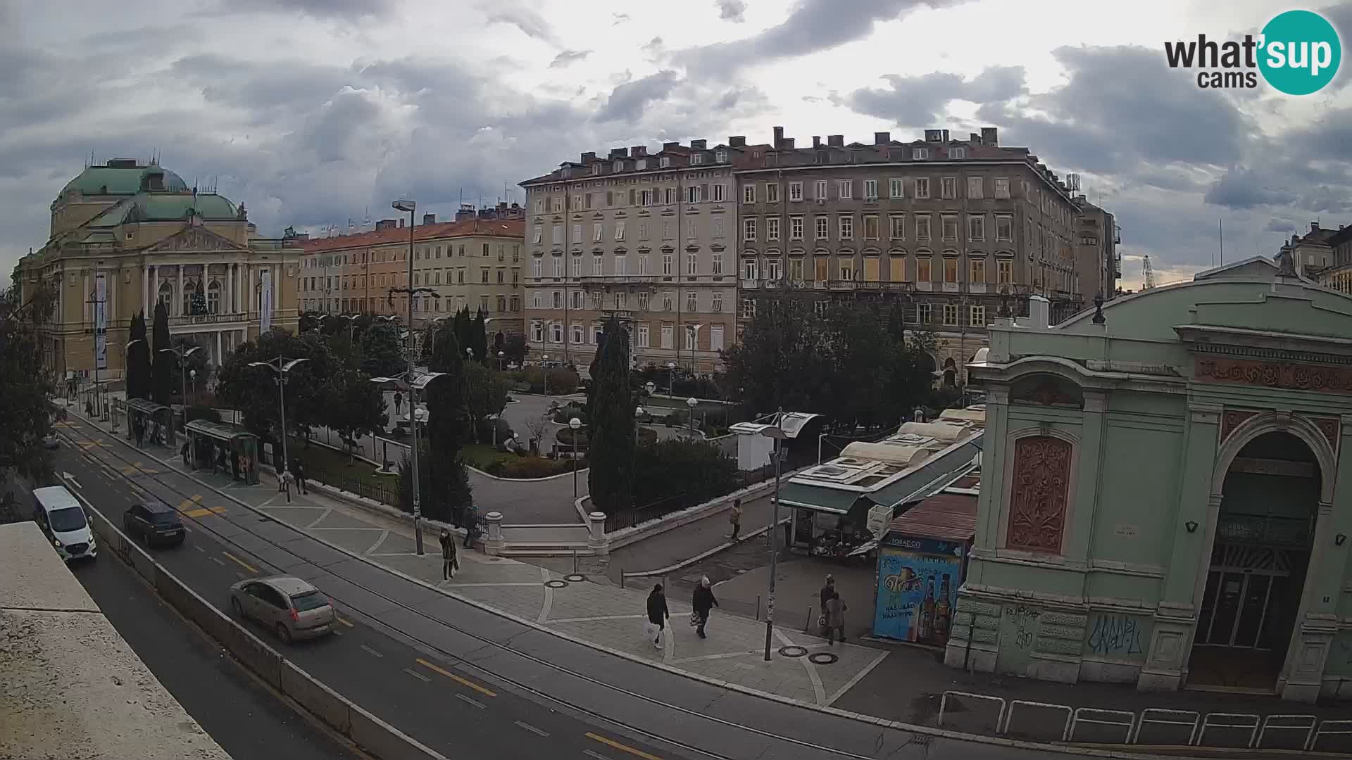 Webcam Rijeka – Park and  Croatian National Theatre Ivan pl. Zajc