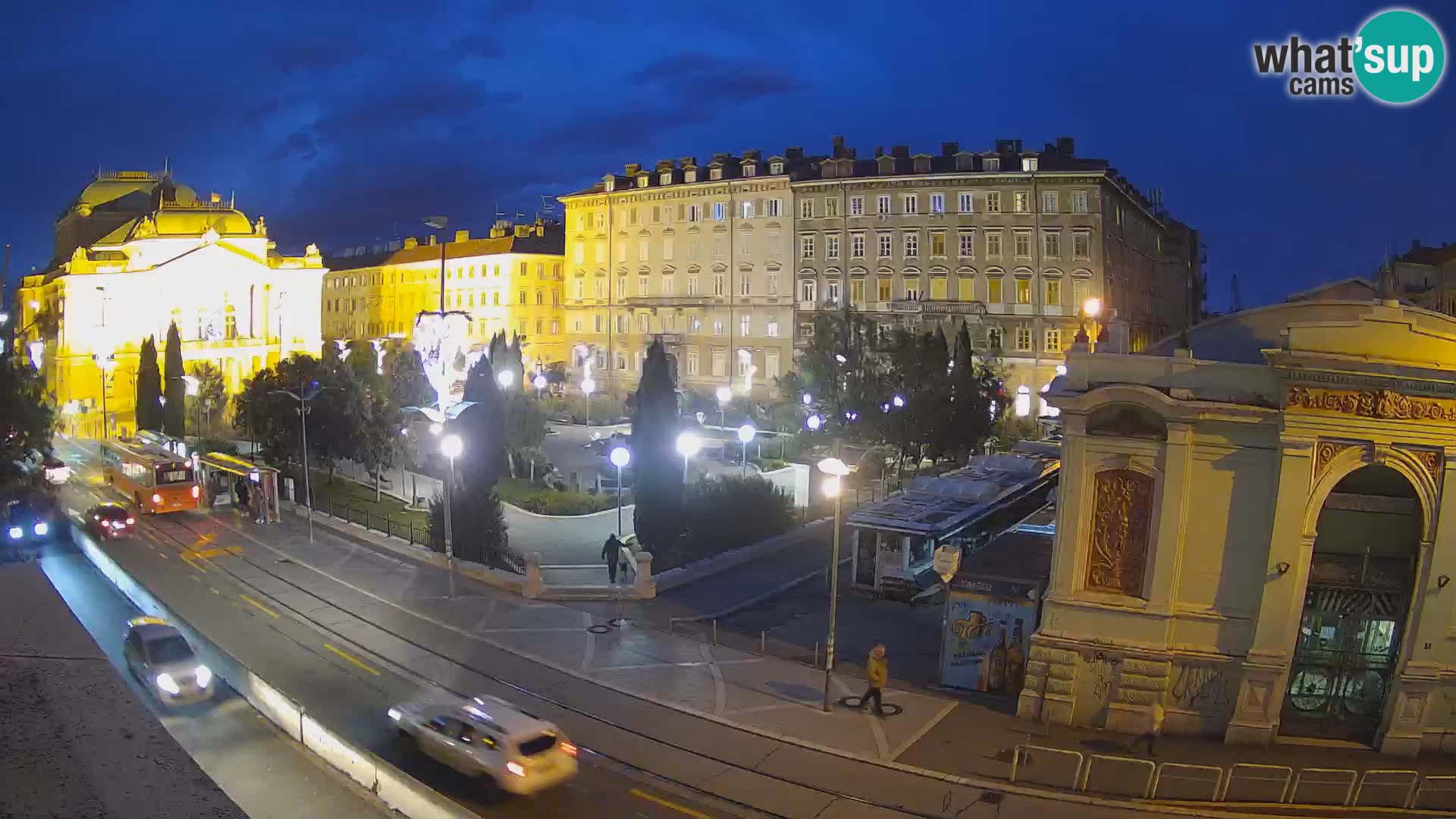 Webkam Rijeka – Park i Hrvatsko narodno kazalište Ivana pl. Zajc