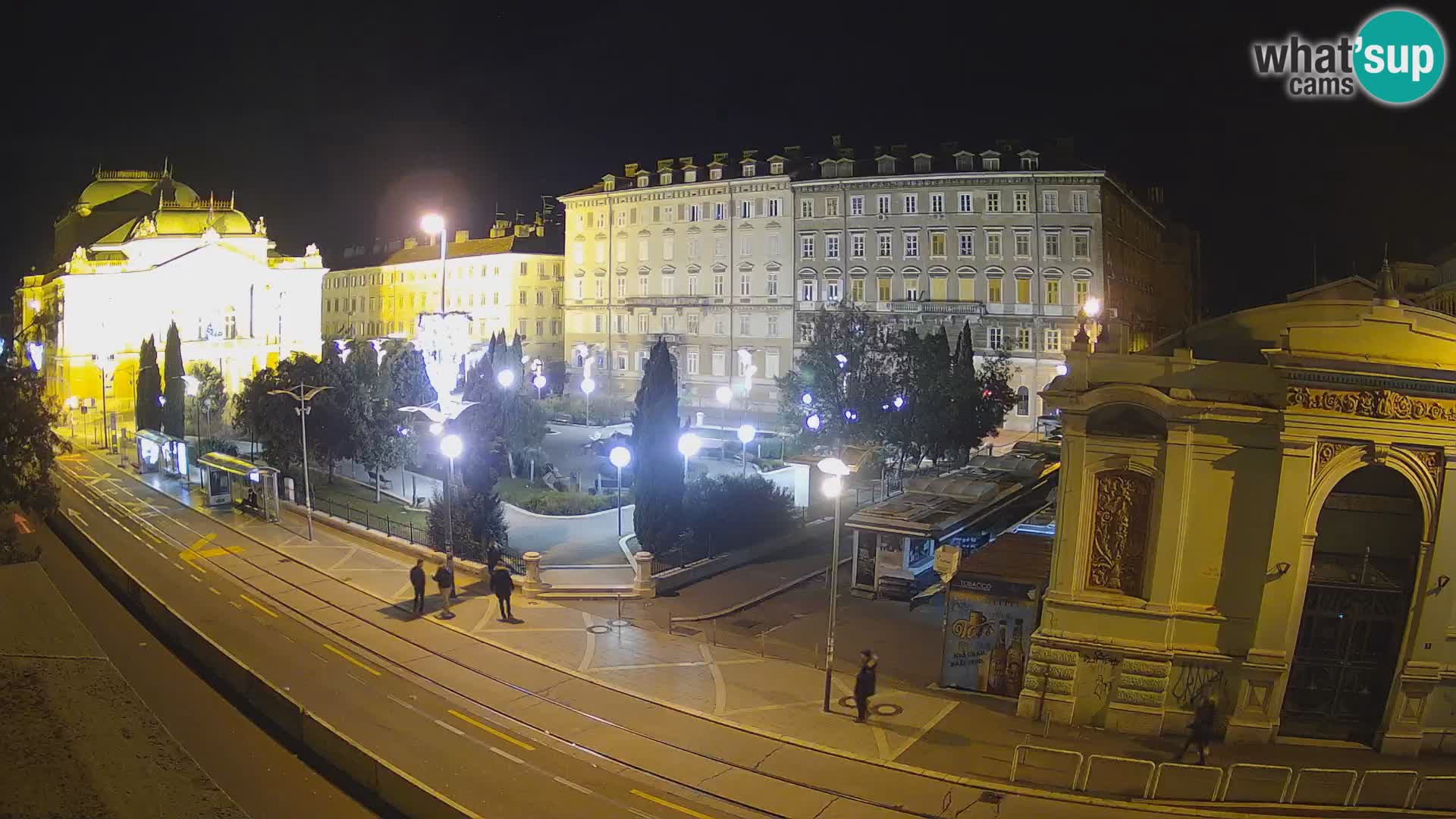 Webcam Rijeka – Park and  Croatian National Theatre Ivan pl. Zajc