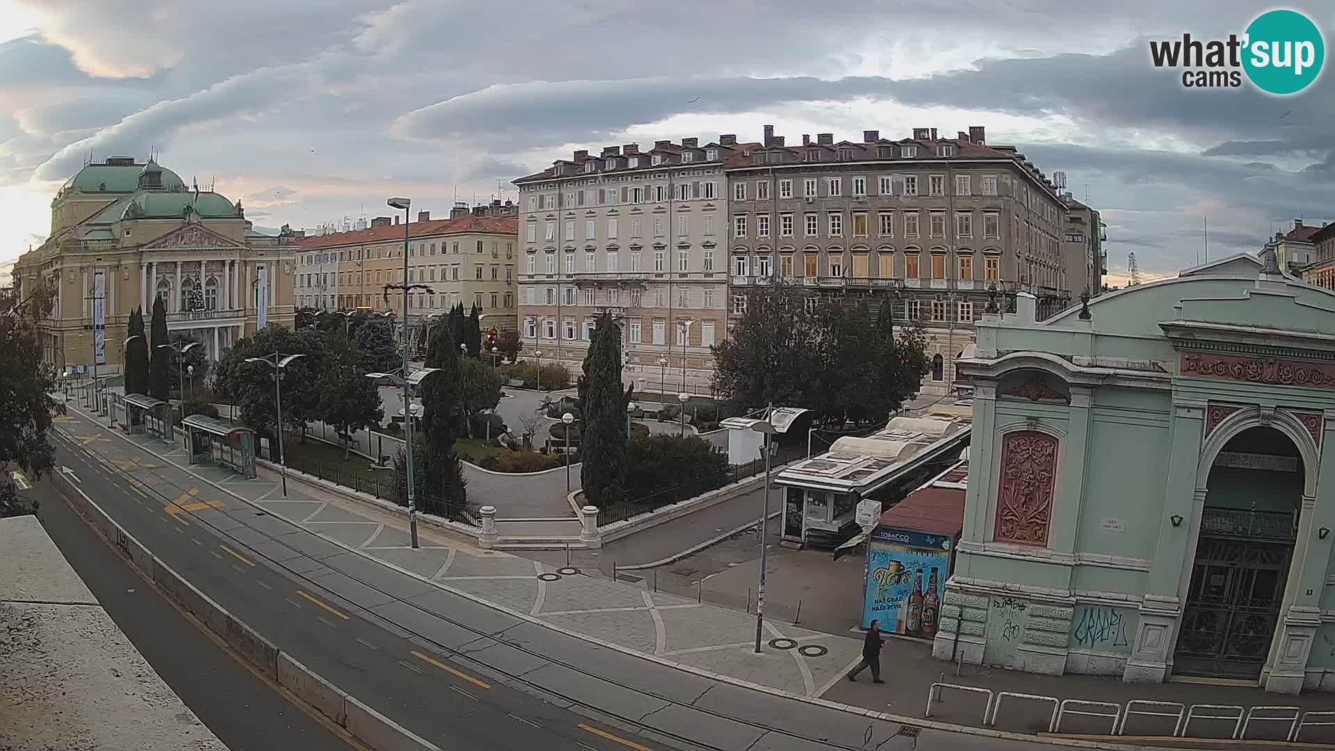 Webcam Rijeka – Park and  Croatian National Theatre Ivan pl. Zajc