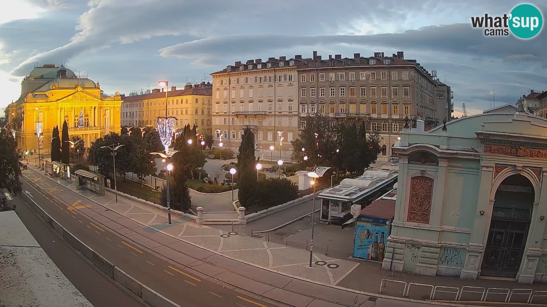 Webcam Fiume – Parco e Teatro nazionale Croato Ivan pl. Zajc