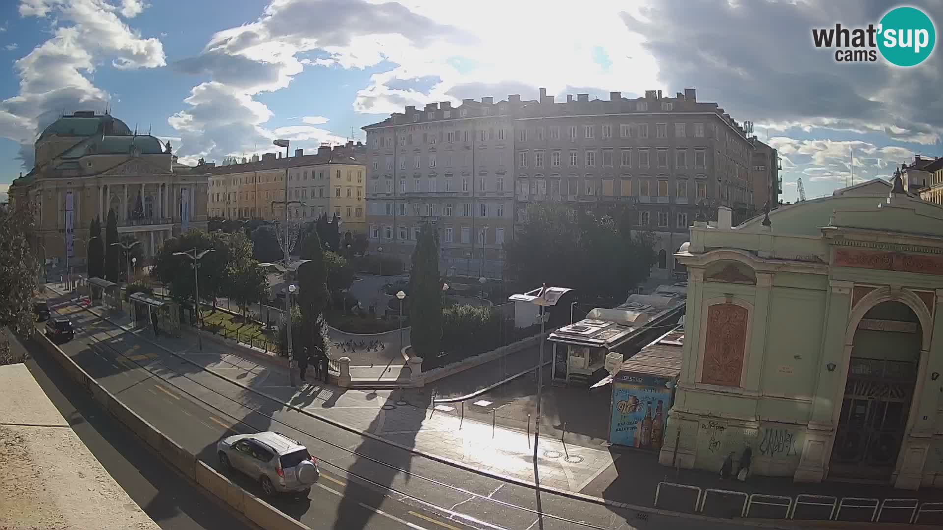 Webcam Fiume – Parco e Teatro nazionale Croato Ivan pl. Zajc