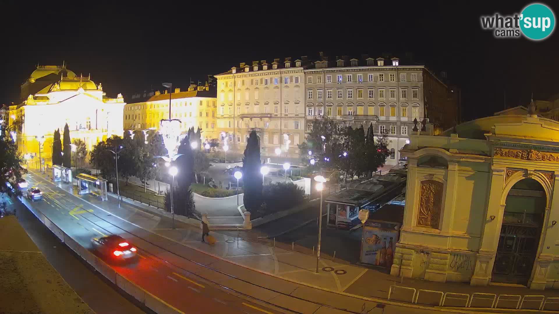 Webcam Rijeka – Parque i Teatro Nacional Croato Ivan pl. Zajc