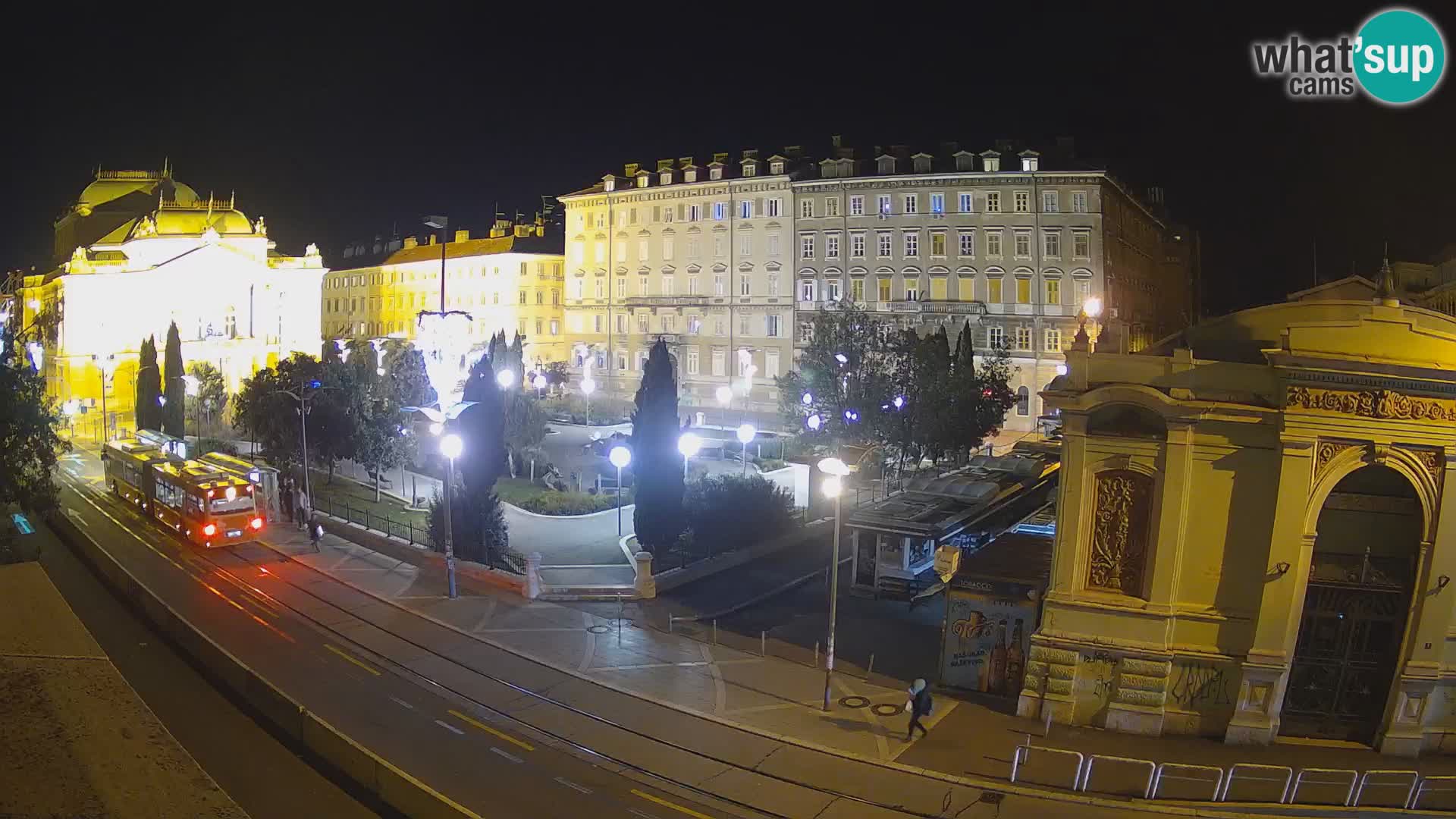 Webcam Fiume – Parco e Teatro nazionale Croato Ivan pl. Zajc