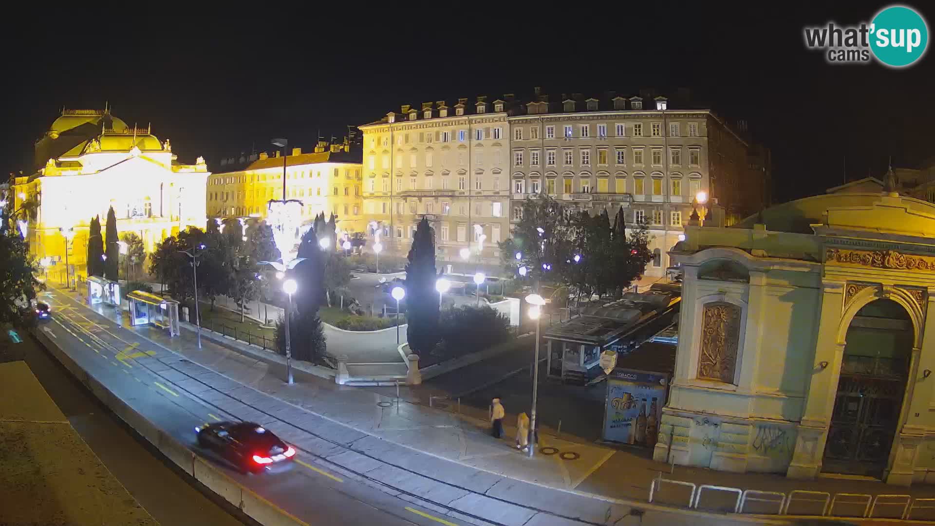 Webcam Rijeka – Parque i Teatro Nacional Croato Ivan pl. Zajc