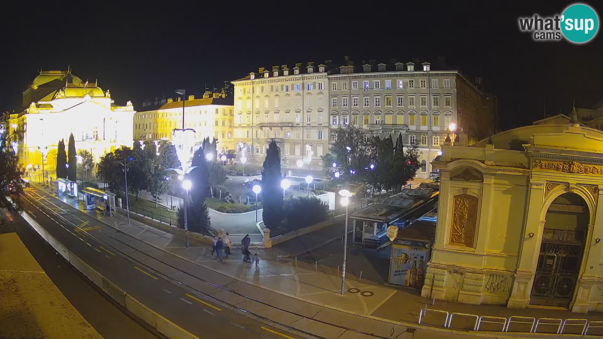 Webkam Rijeka – Park i Hrvatsko narodno kazalište Ivana pl. Zajc