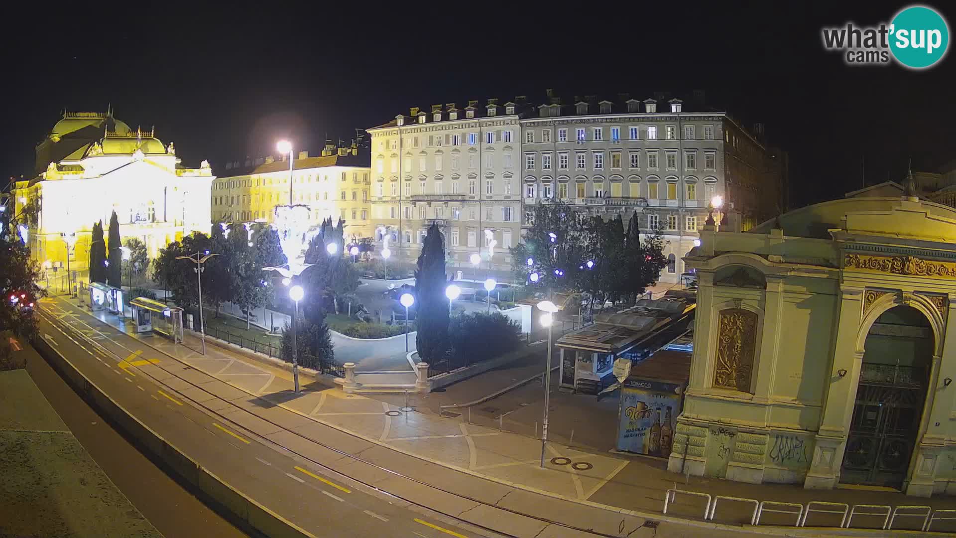 Webcam Rijeka – Park and  Croatian National Theatre Ivan pl. Zajc