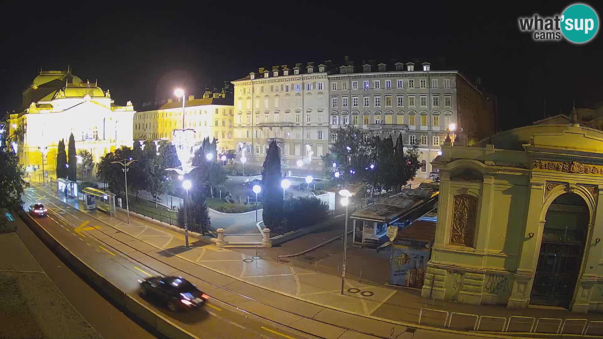 Webcam Rijeka – Park and  Croatian National Theatre Ivan pl. Zajc