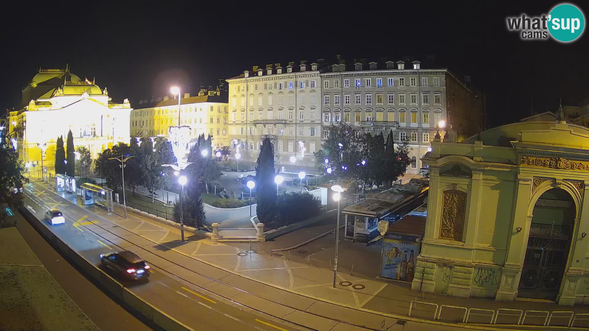 Webkam Rijeka – Park i Hrvatsko narodno kazalište Ivana pl. Zajc