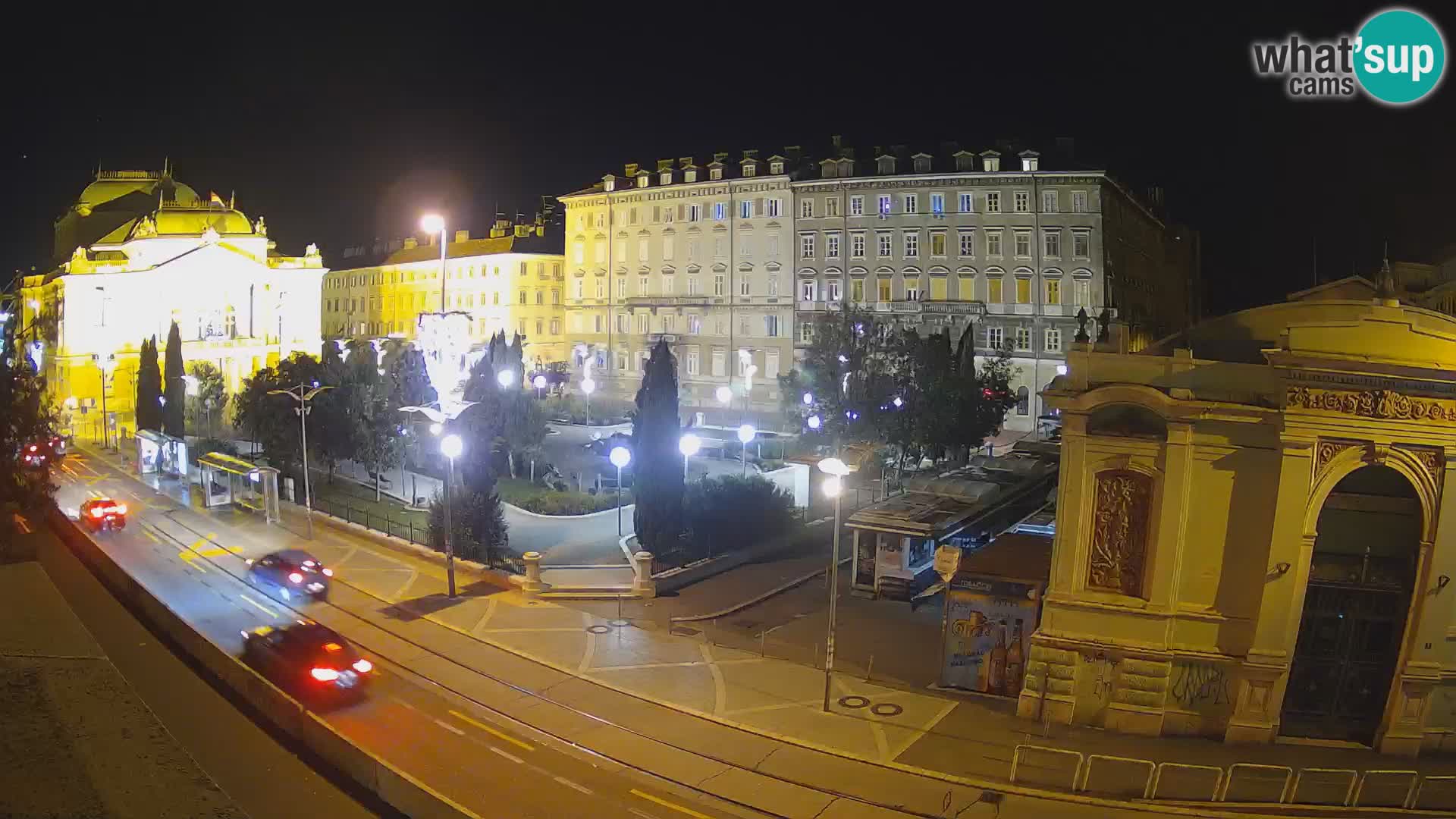 Webcam Rijeka – Park and  Croatian National Theatre Ivan pl. Zajc