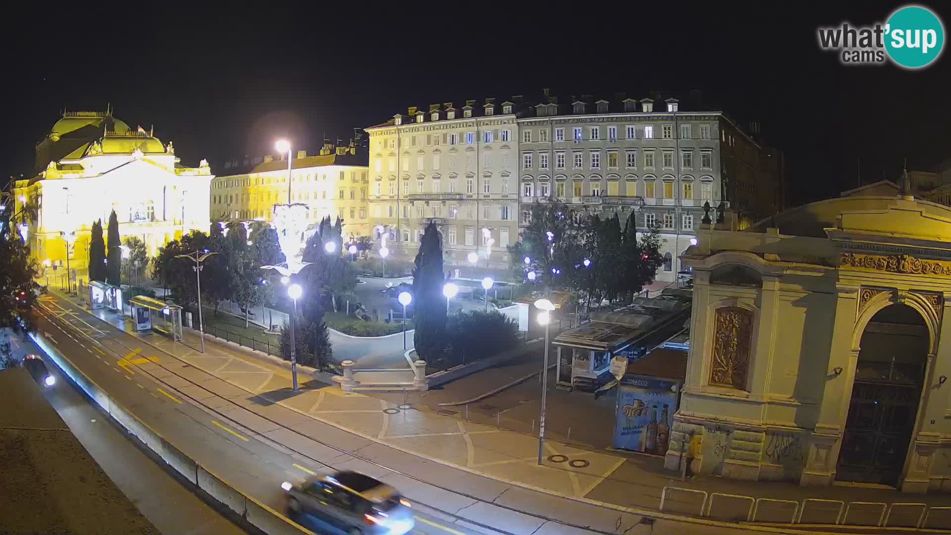 Webcam Rijeka – Park et Théâtre national croate Ivan pl. Zajc