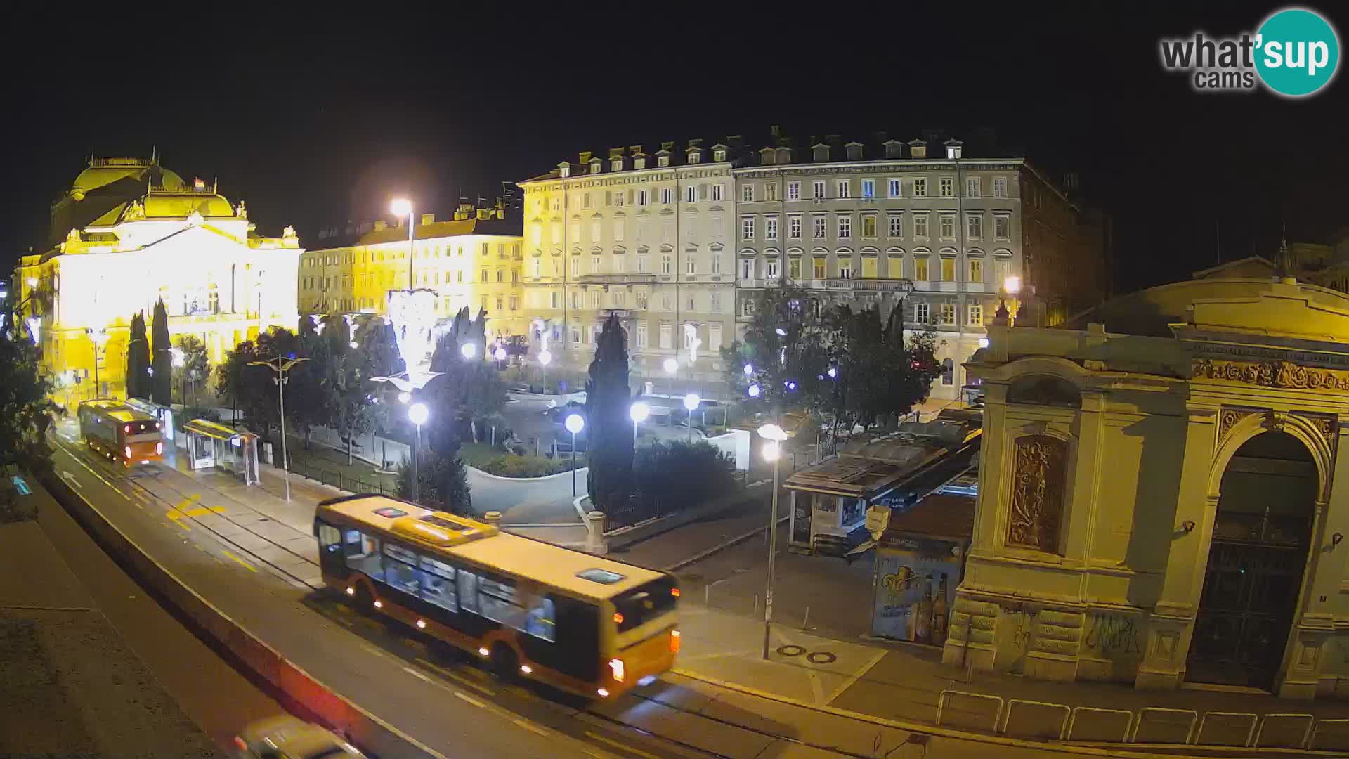 Webkam Rijeka – Park i Hrvatsko narodno kazalište Ivana pl. Zajc