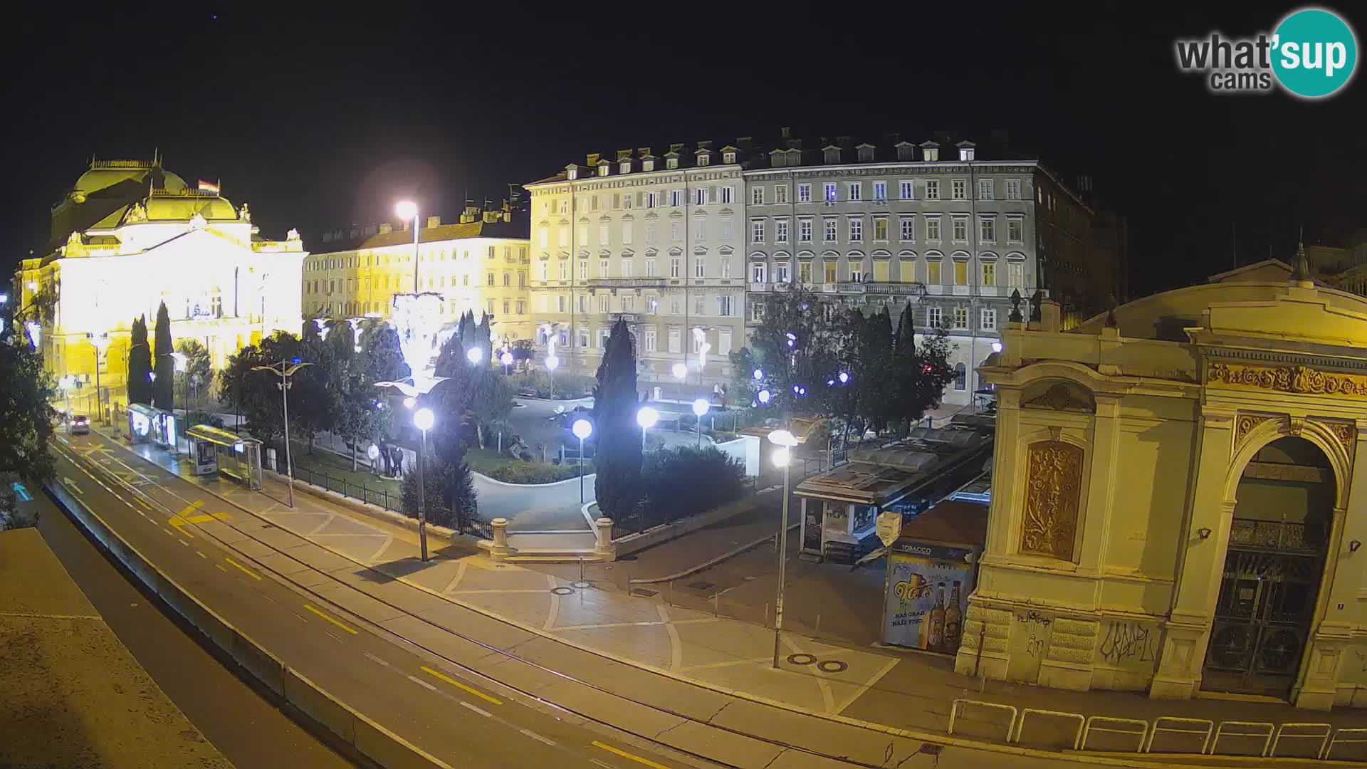 Webkam Rijeka – Park i Hrvatsko narodno kazalište Ivana pl. Zajc