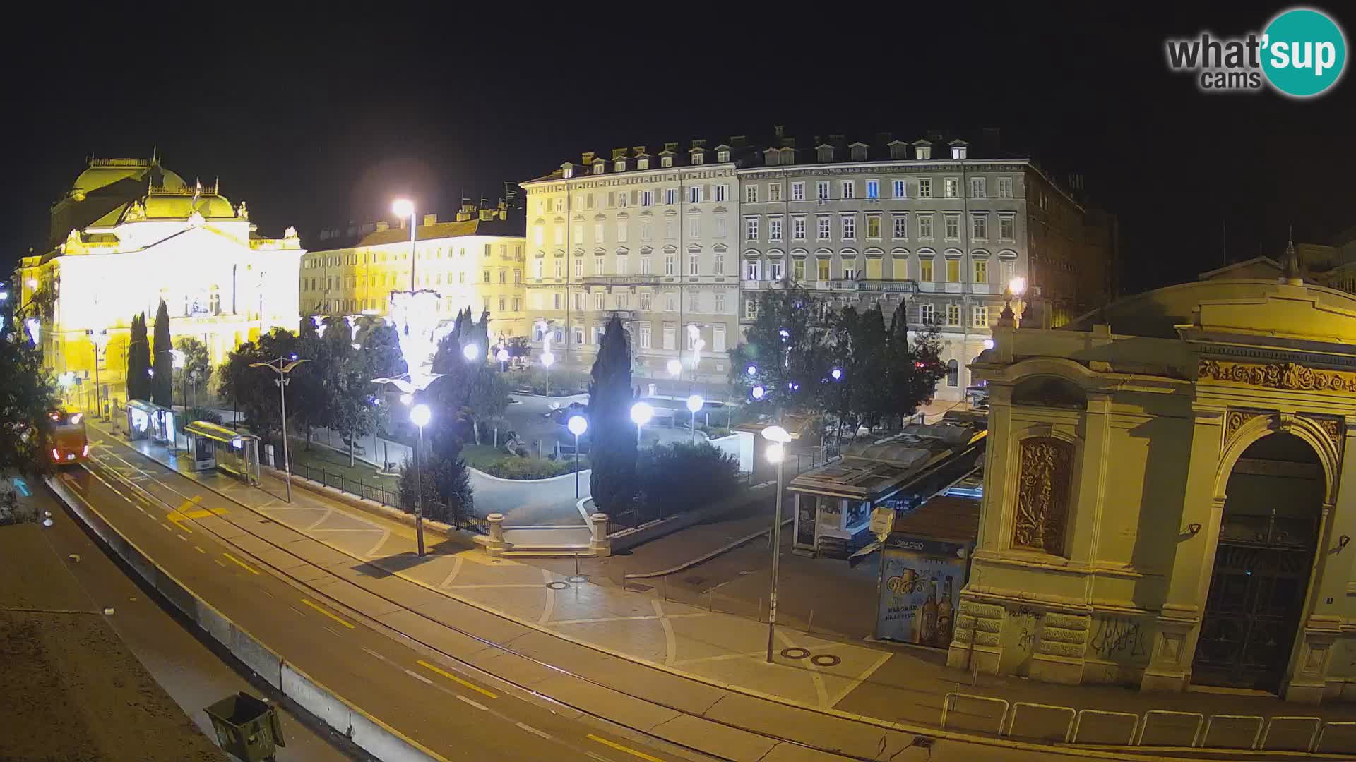 Webcam Rijeka – Park and  Croatian National Theatre Ivan pl. Zajc