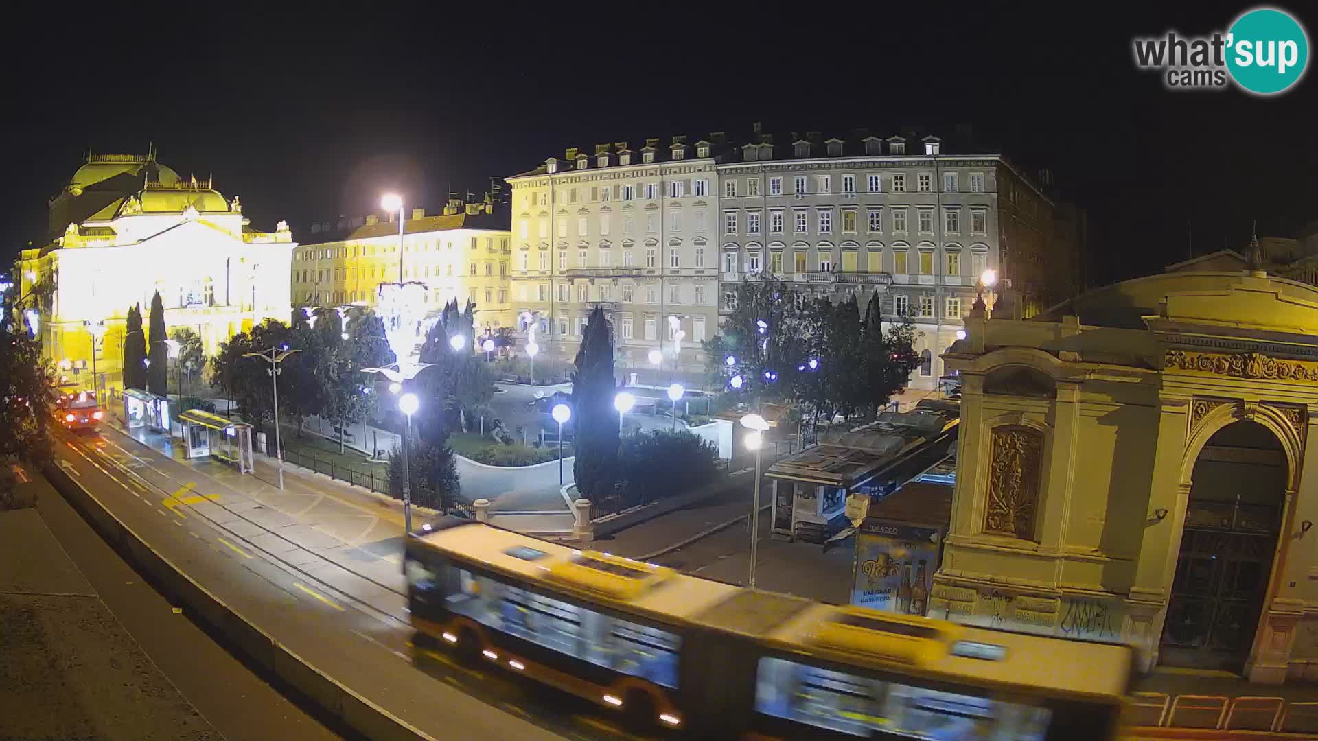 Webcam Rijeka – Park and  Croatian National Theatre Ivan pl. Zajc