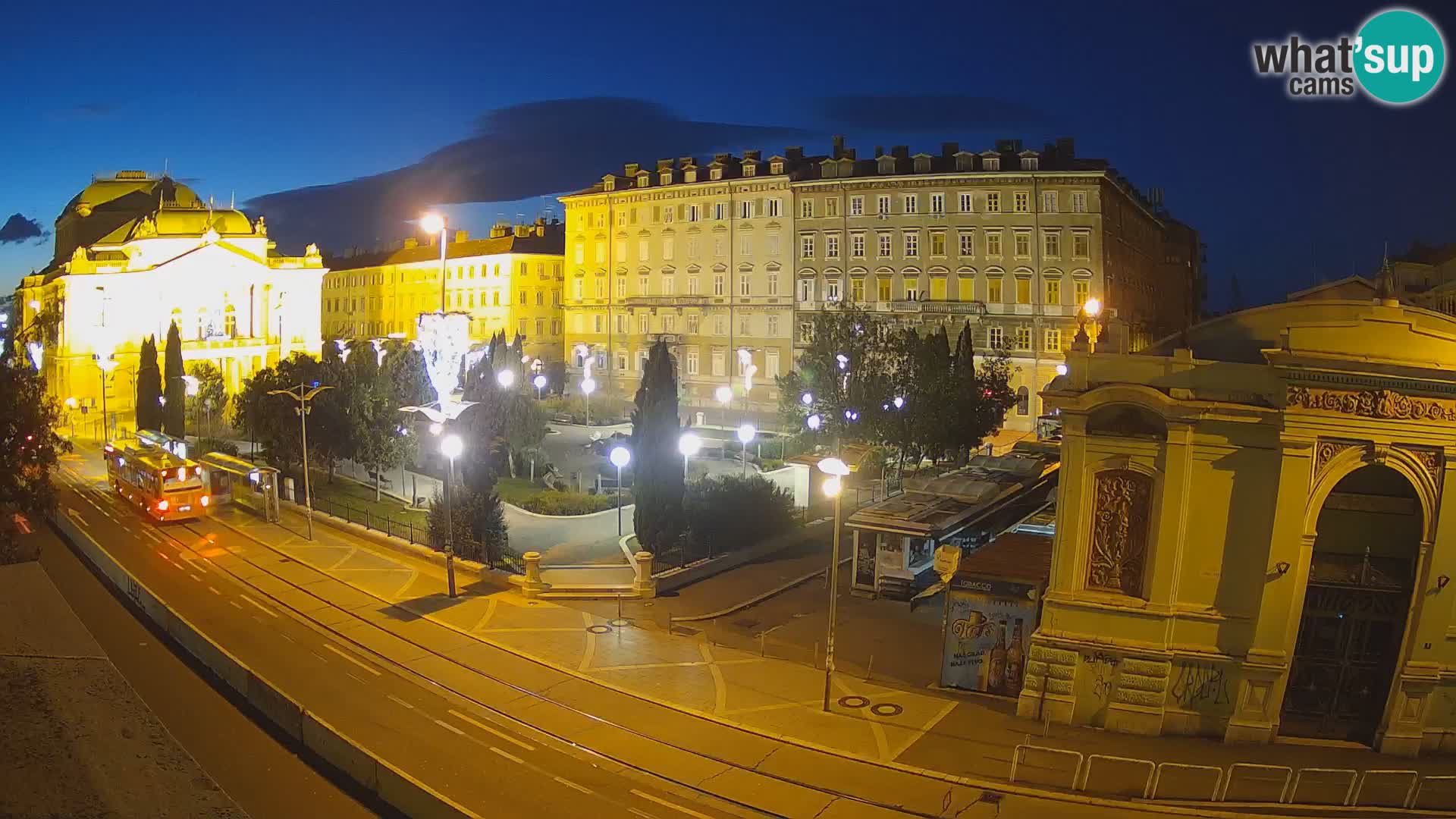 Webcam Rijeka – Parque i Teatro Nacional Croato Ivan pl. Zajc