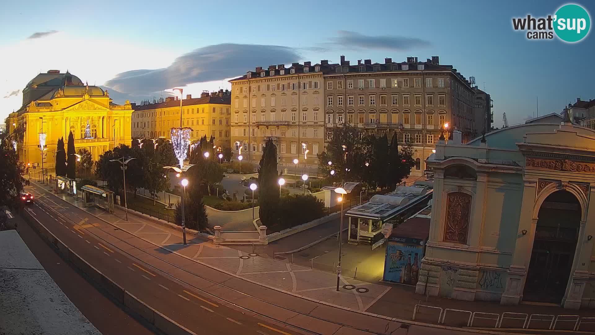 Webkam Rijeka – Park i Hrvatsko narodno kazalište Ivana pl. Zajc