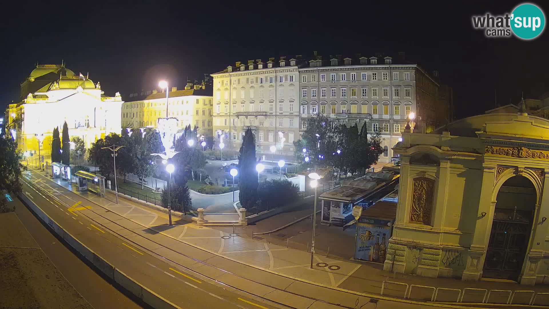 Webcam Rijeka – Parque i Teatro Nacional Croato Ivan pl. Zajc