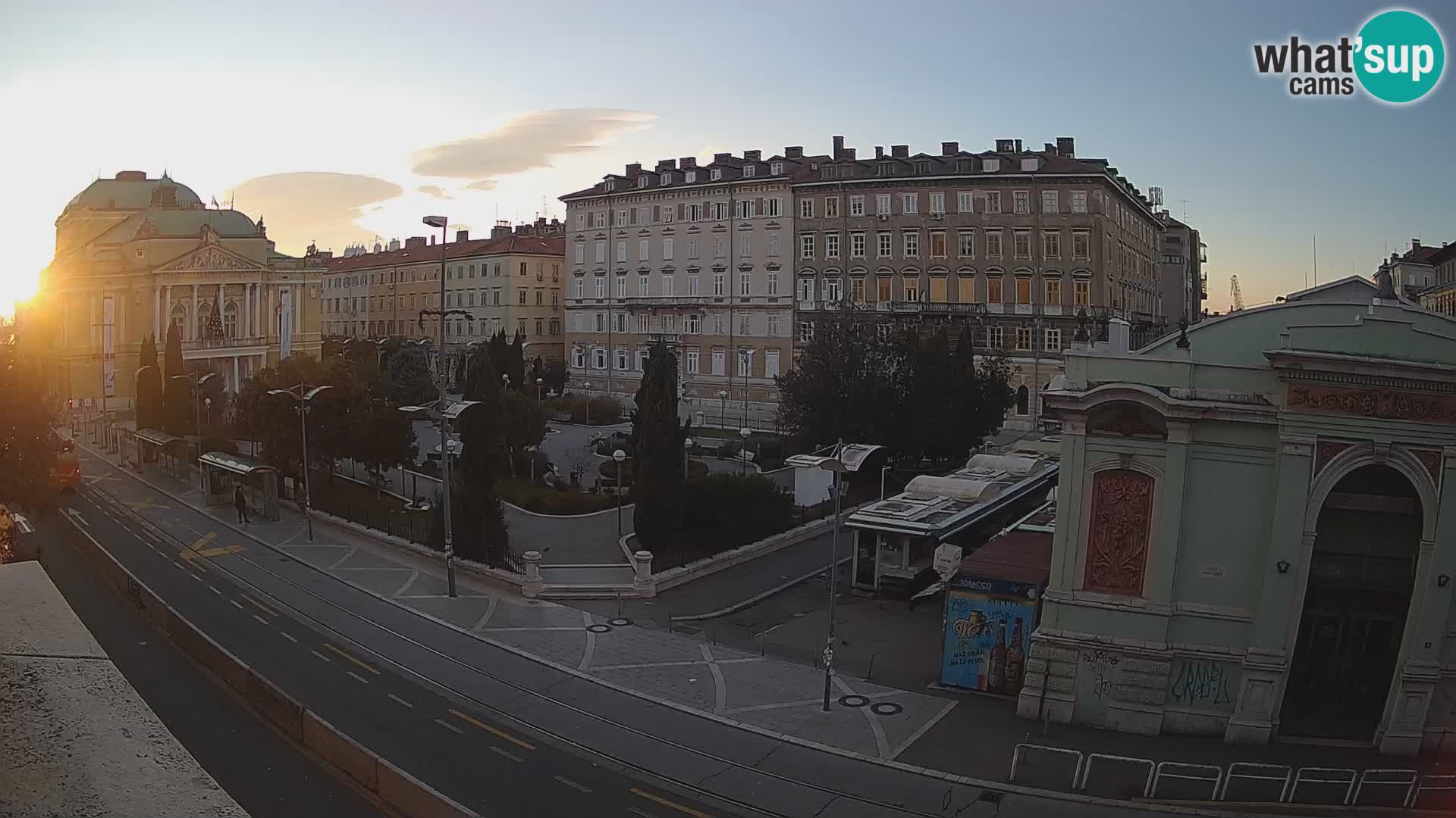 Webkam Rijeka – Park i Hrvatsko narodno kazalište Ivana pl. Zajc