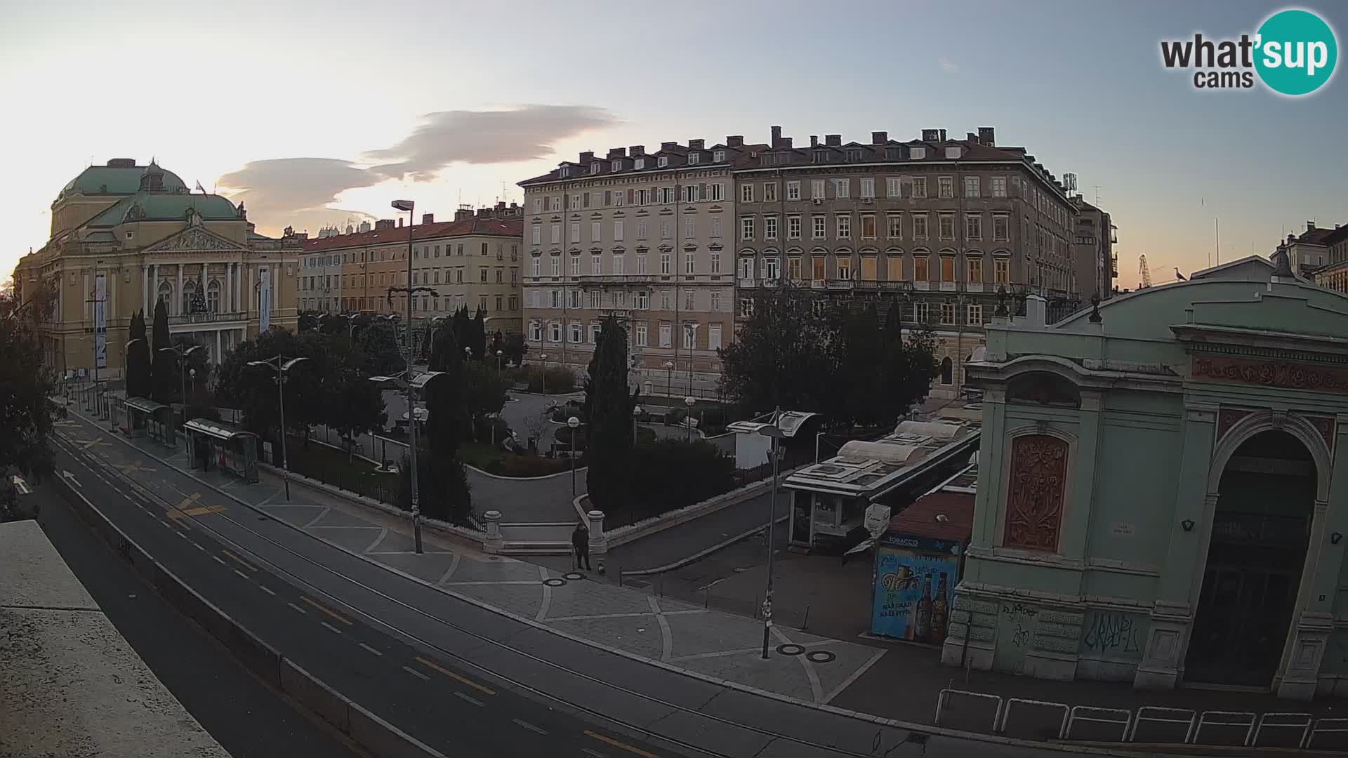 Webcam Rijeka – Park and  Croatian National Theatre Ivan pl. Zajc