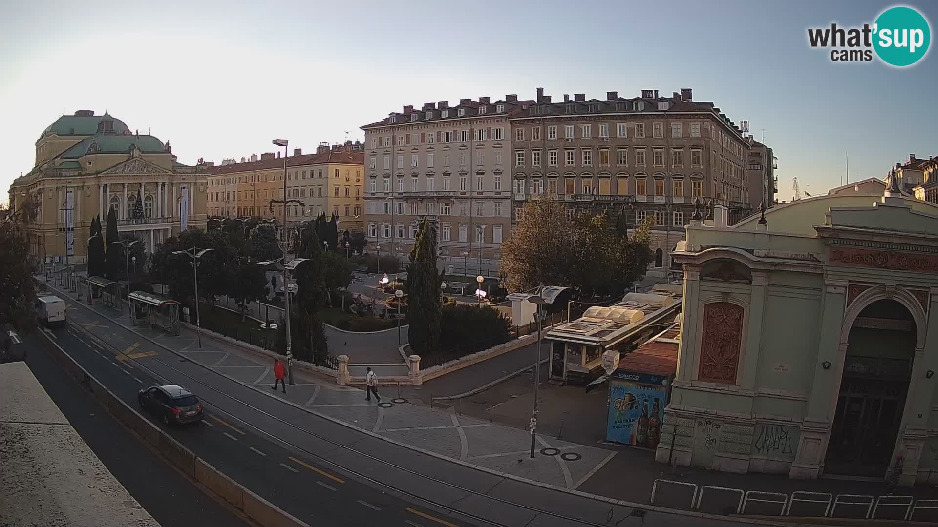 Webkam Rijeka – Park i Hrvatsko narodno kazalište Ivana pl. Zajc