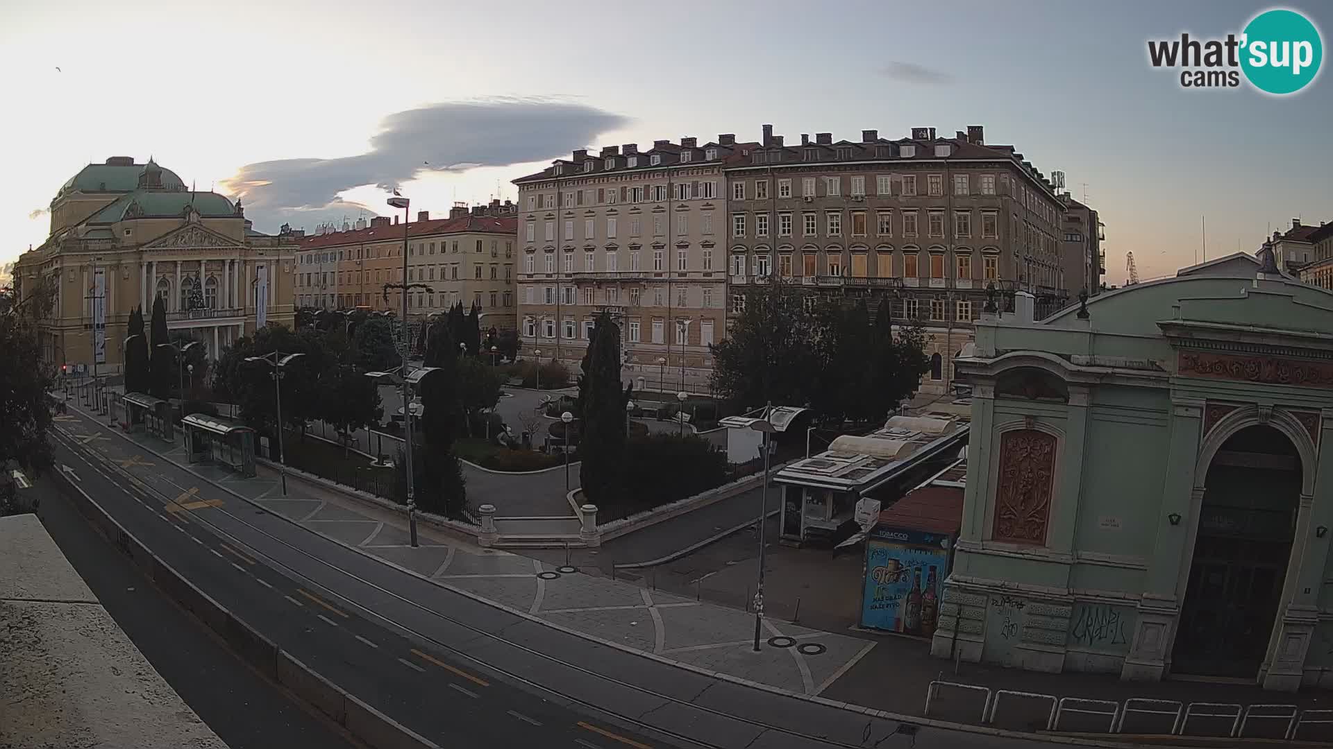 Webcam Rijeka – Park and  Croatian National Theatre Ivan pl. Zajc