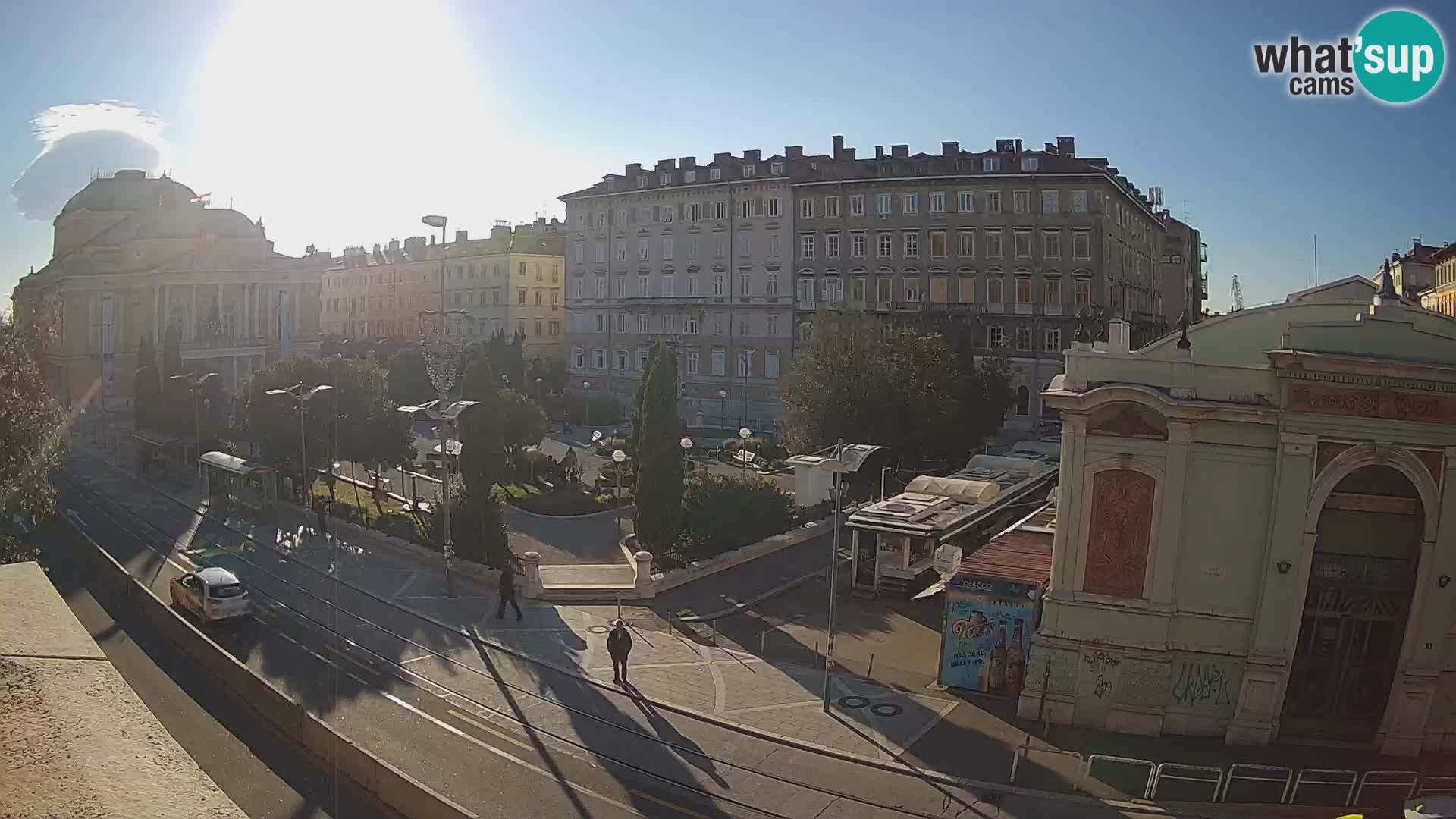 Webkam Rijeka – Park i Hrvatsko narodno kazalište Ivana pl. Zajc