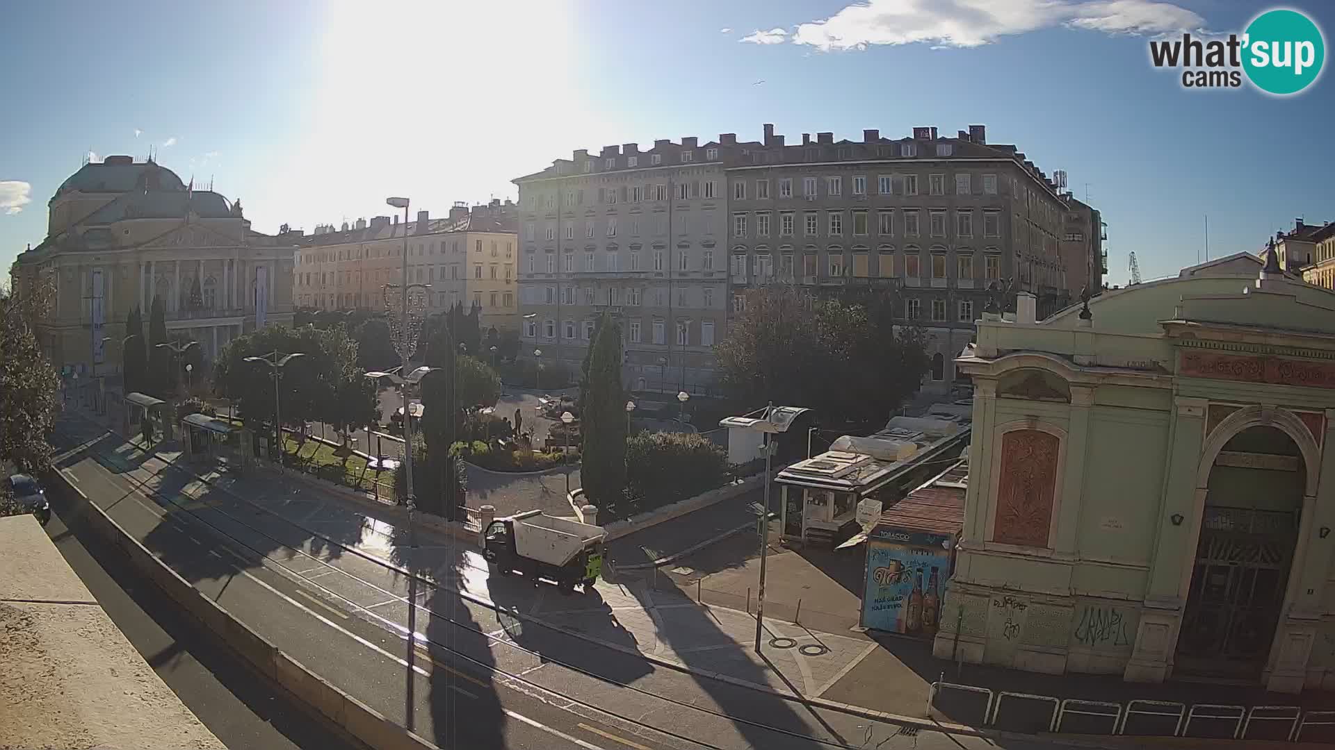 Webcam Rijeka – Park and  Croatian National Theatre Ivan pl. Zajc