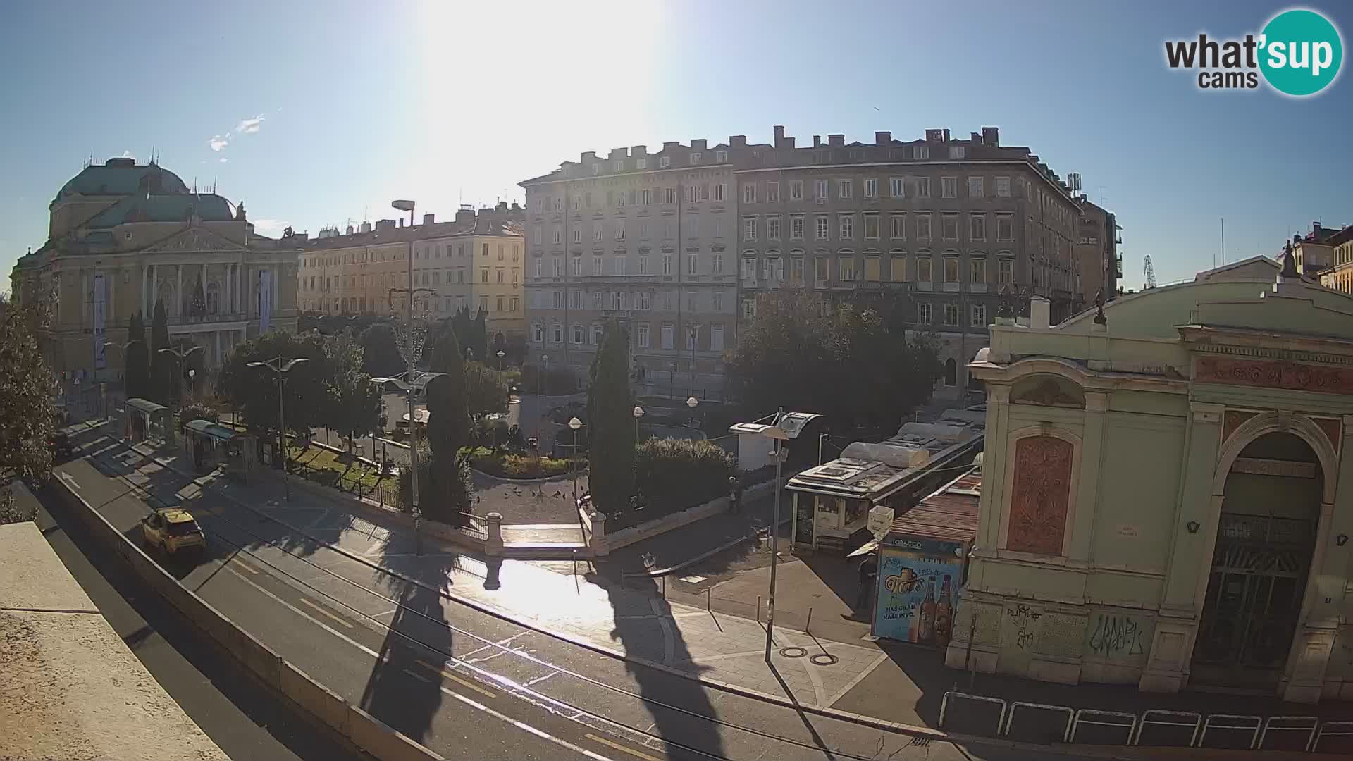 Webcam Rijeka – Park and  Croatian National Theatre Ivan pl. Zajc