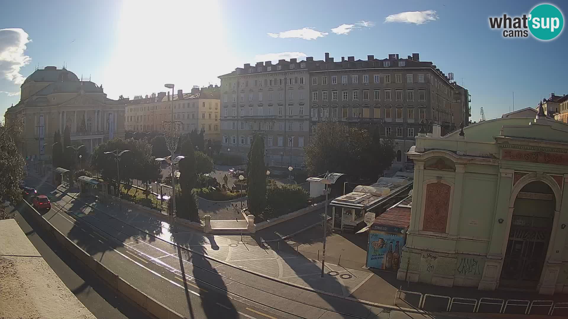 Webcam Rijeka – Park and  Croatian National Theatre Ivan pl. Zajc