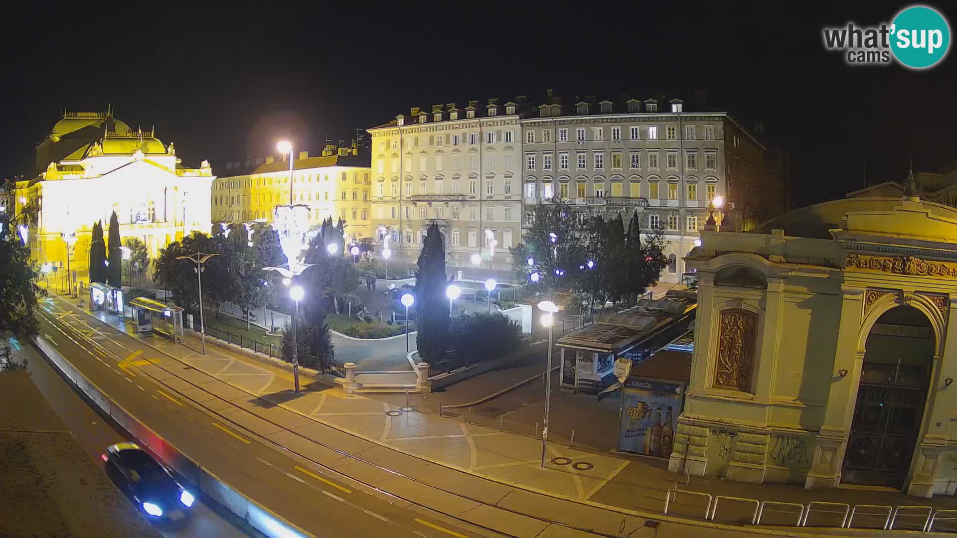 Webcam Rijeka – Park et Théâtre national croate Ivan pl. Zajc