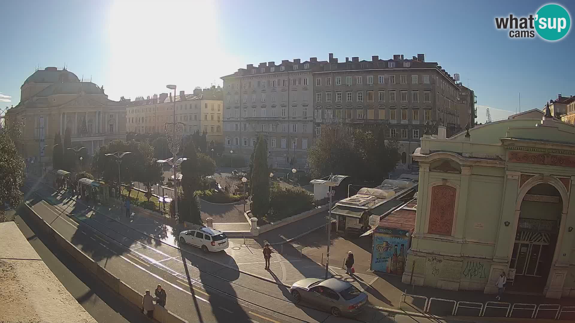 Webcam Rijeka – Park and  Croatian National Theatre Ivan pl. Zajc