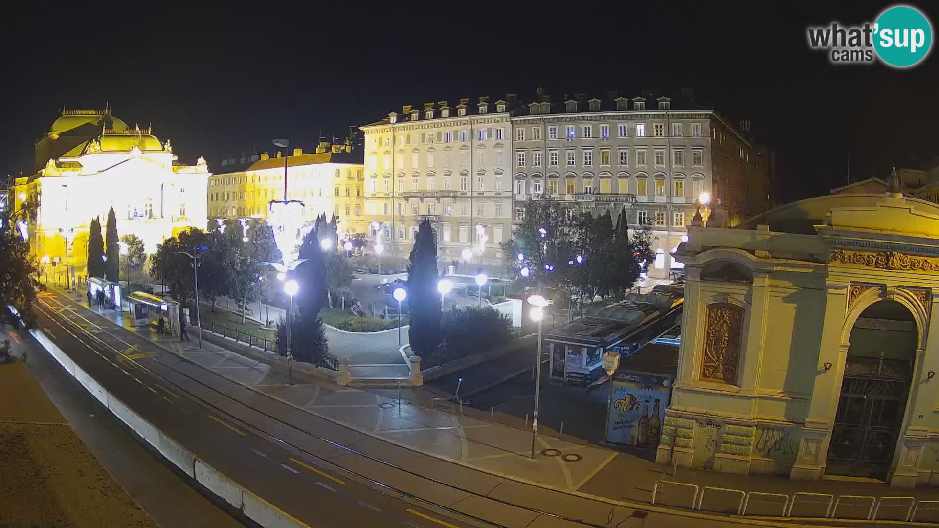 Webcam Rijeka – Park and  Croatian National Theatre Ivan pl. Zajc